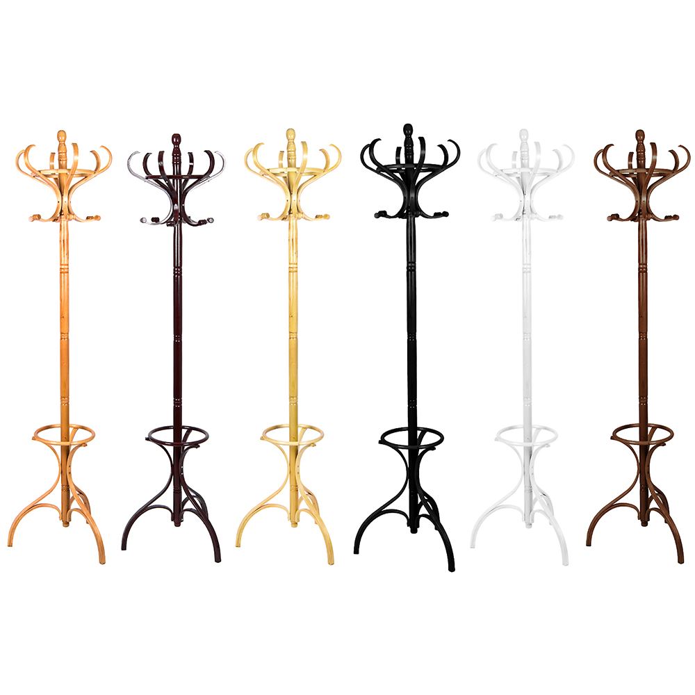 Coat Stand Bentwood 3 Leg Floor Standing Hat Rack Premium Pine By Home