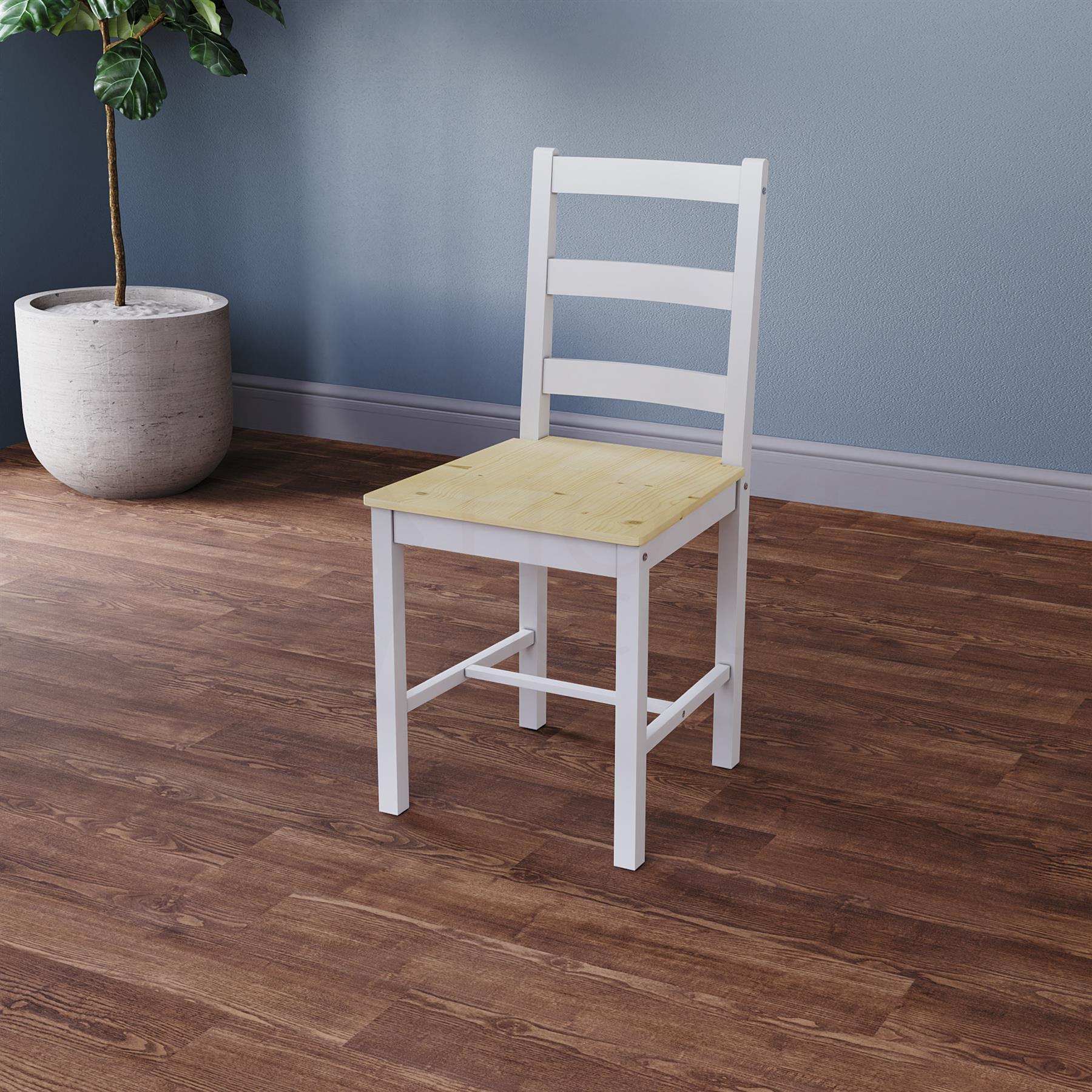 Solid Wood Dining Table and 2 4 Chairs Set Home Kitchen Furniture 3 Colours - Picture 48 of 73