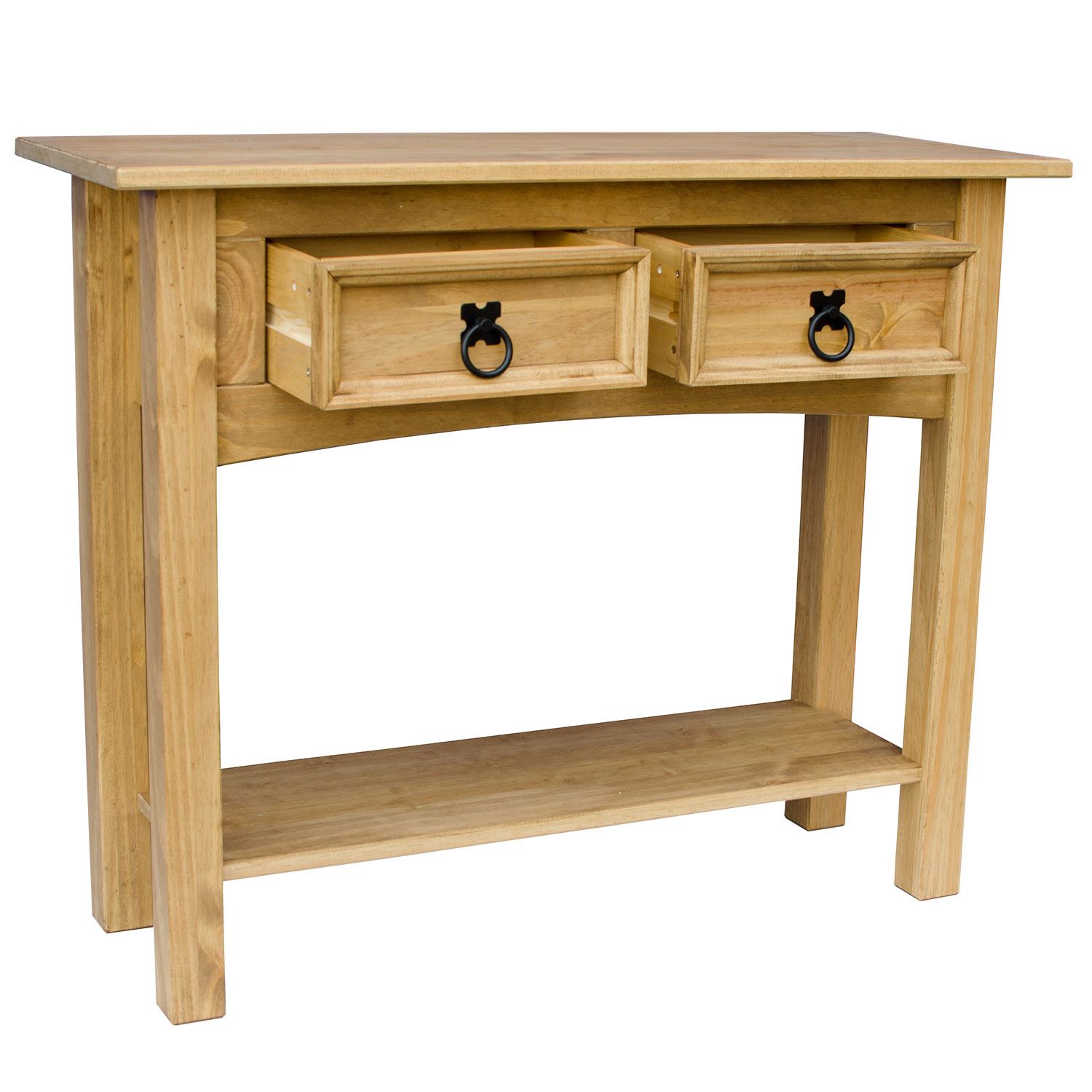 Corona 1 2 3 Drawer Console Table With Shelf Hallway End Pine By Home