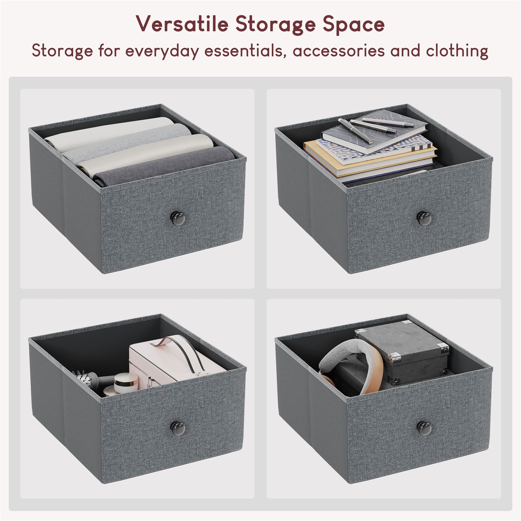 Vida Designs Modern Chest of Drawers 5 Drawer Fabric 'UKFR' Storage Bedroom - Picture 15 of 26