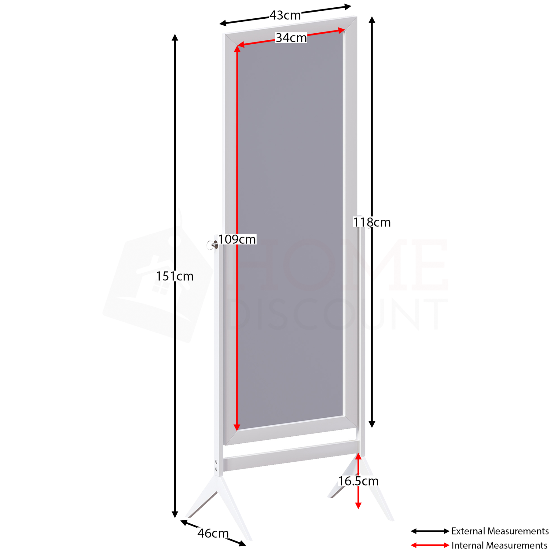 5ft Free Standing Mirror Floor Standing Cheval Full Length Dressing Bedroom - Picture 28 of 31