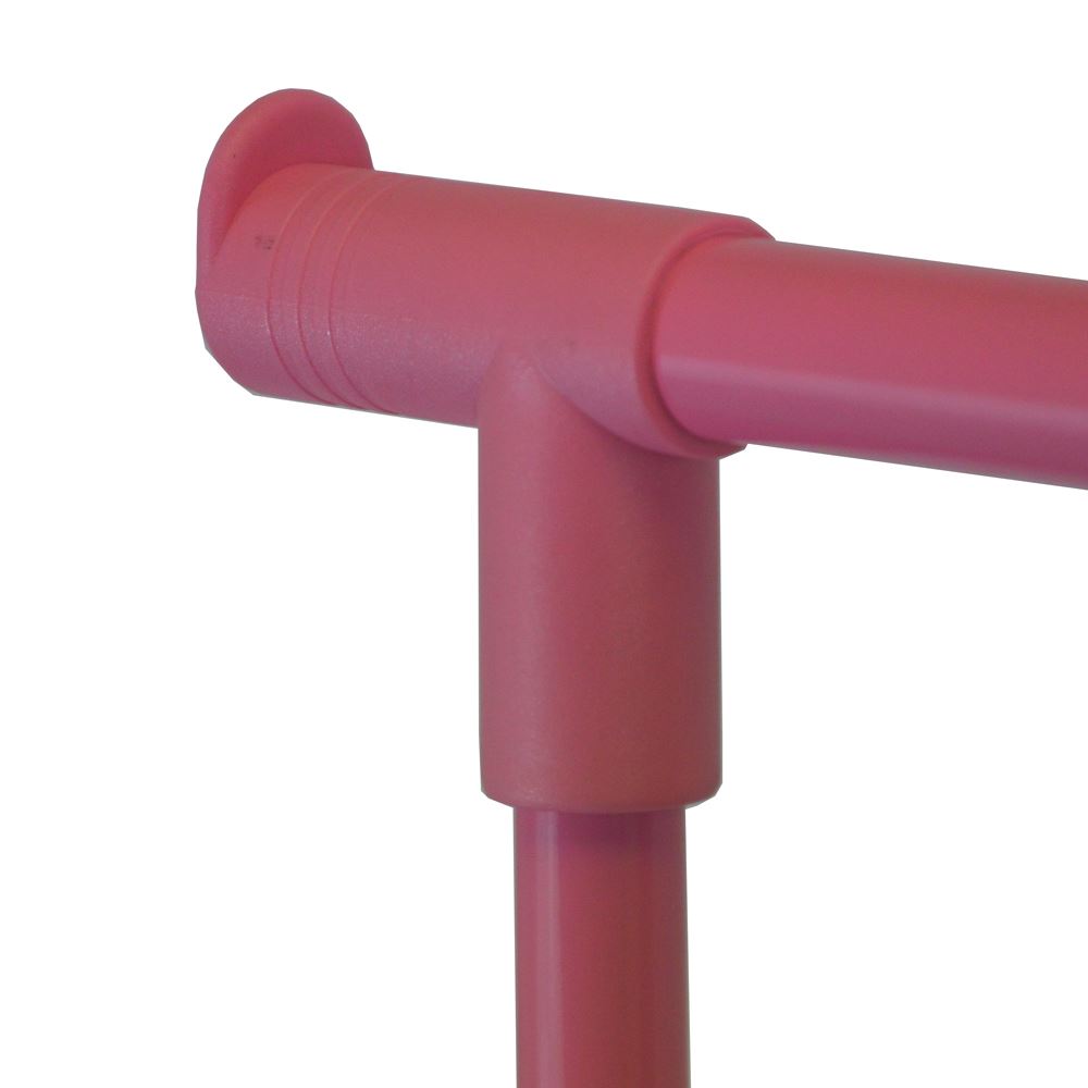 Porta Indumenti Singolo Doppio Argento o Rosa Regolabile Portatile Appendiabiti Binario Stand - Foto 20 di 34