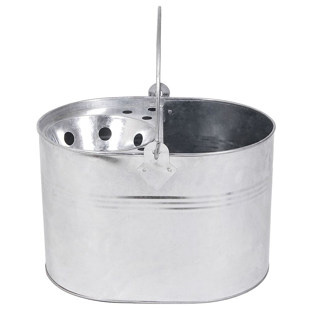14L Litre Mop Bucket Galvanised Metal Heavy Duty Cleaning New By Home Discount eBay