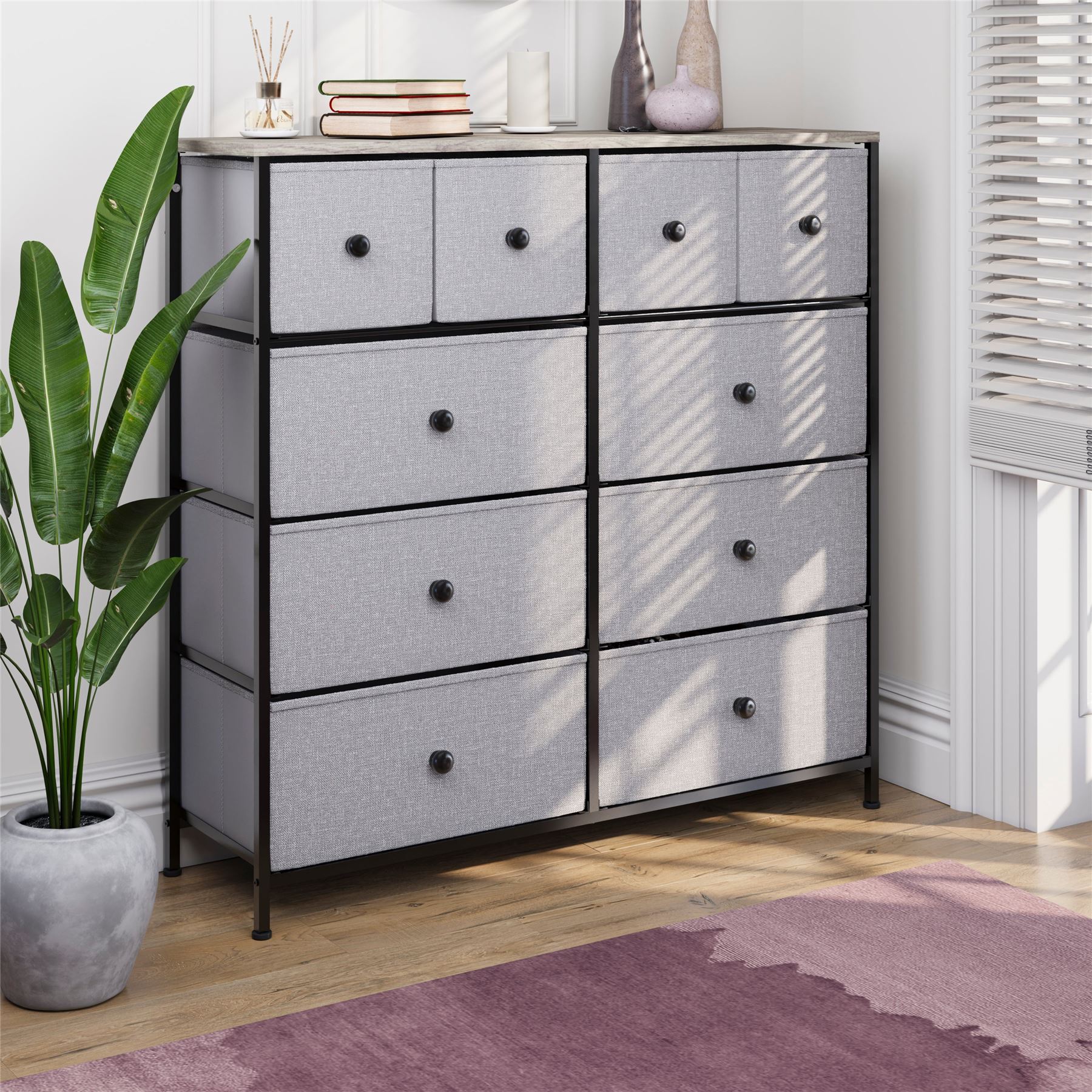 Vida Designs Stoff Kommode Aufbewahrungsschrank Schlafzimmer Flur 'UKFR' - Bild 174 von 193