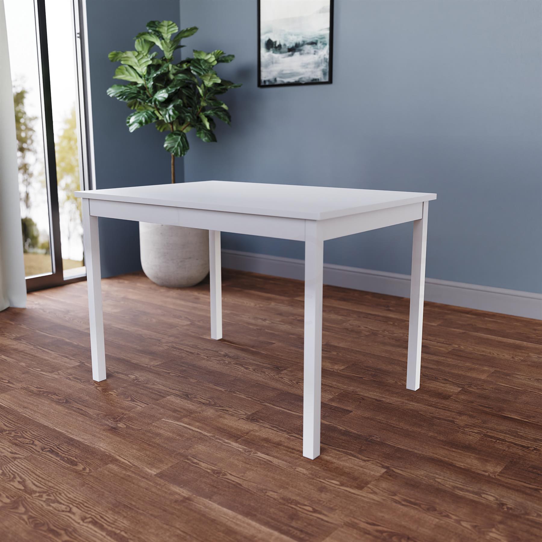 Solid Wood Dining Table and 2 4 Chairs Set Home Kitchen Furniture 3 Colours - Picture 31 of 73