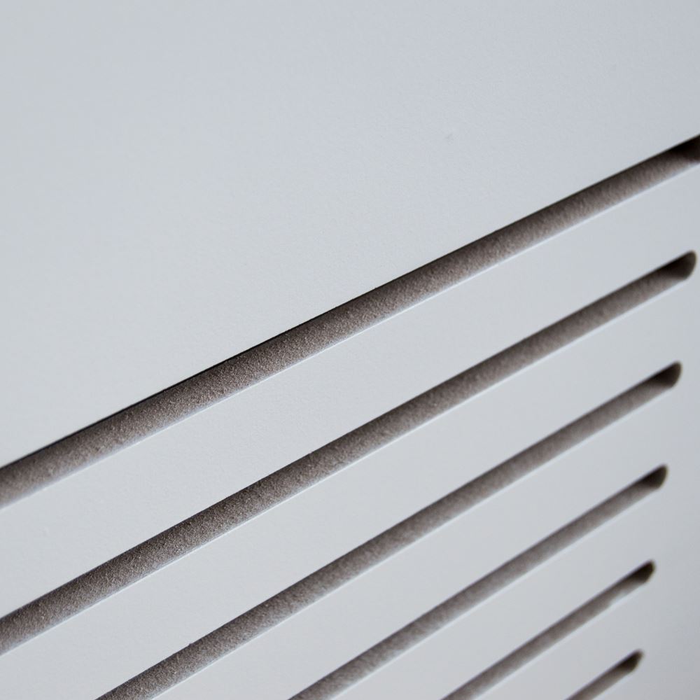 Radiator Cover Milton Modern MDF Wood Horizontal Slat Grill Heat Guard