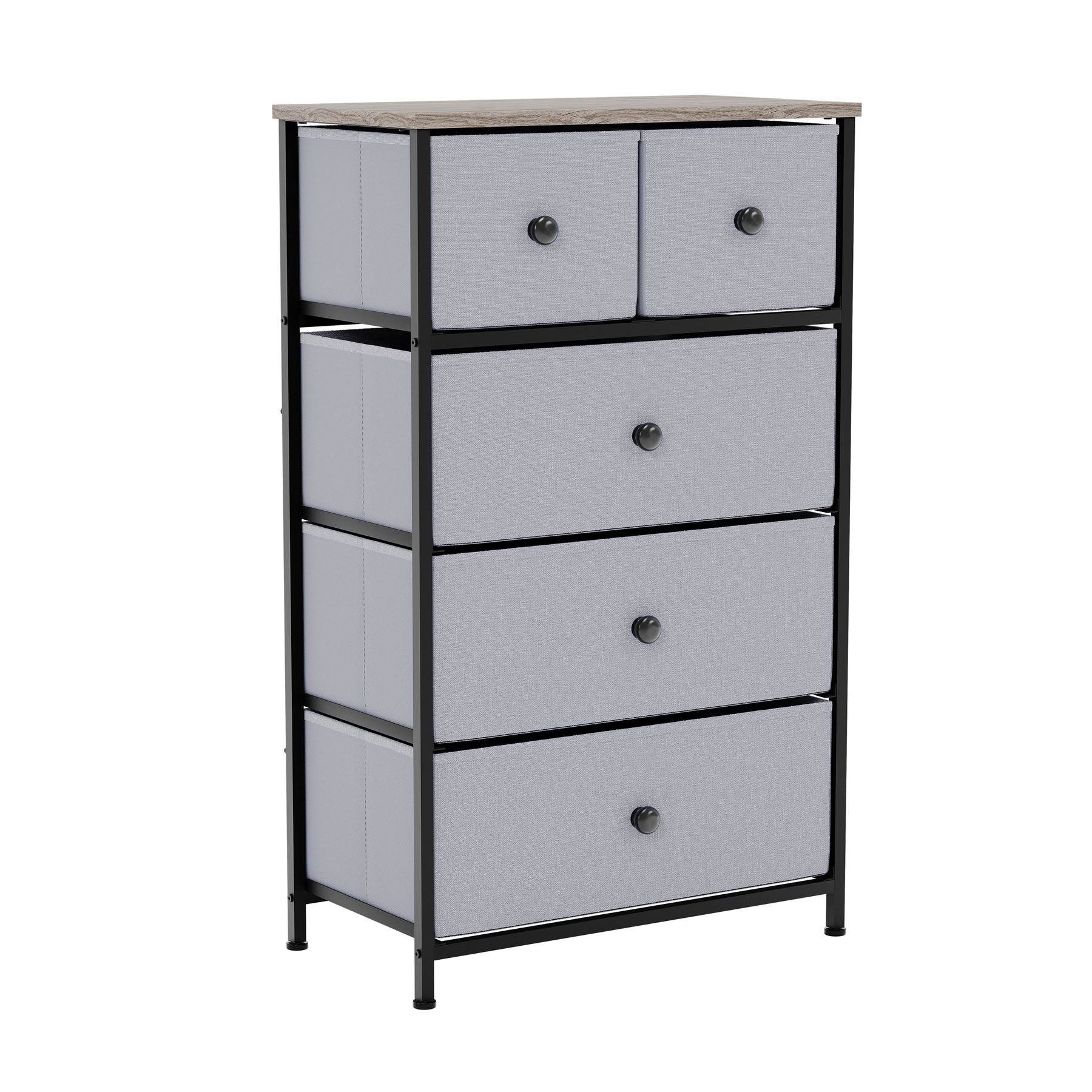 Vida Designs Modern Chest of Drawers 5 Drawer Fabric 'UKFR' Storage Bedroom - Picture 2 of 26