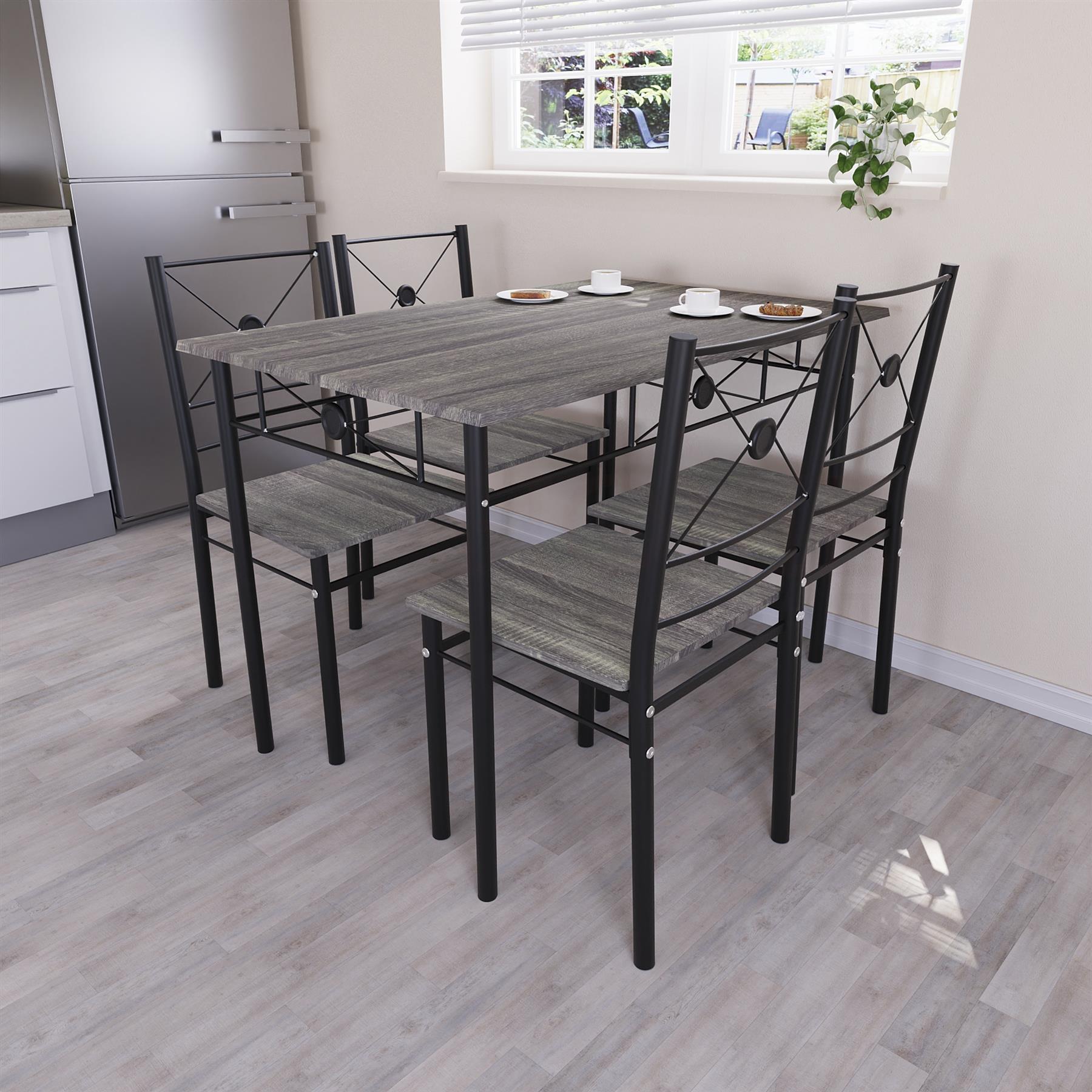 Wooden Dining Table & Chair Set 2 / 4 Seater Bench Chair Kitchen Room Furniture - Picture 69 of 82