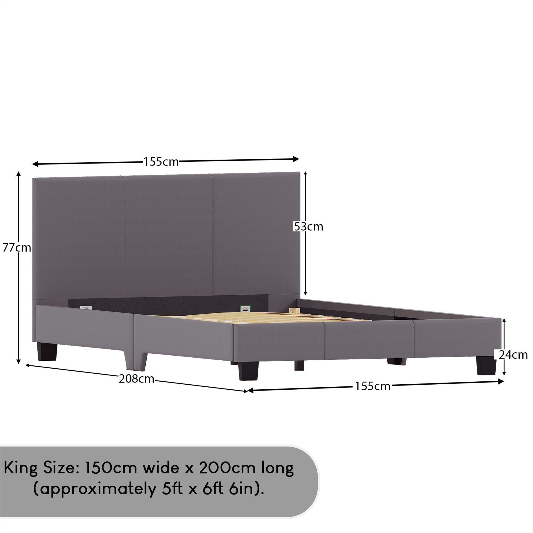 Bed Faux Leather Small Double King Size 3FT 4Ft 5Ft Ottoman Storage UKFR - Picture 39 of 75