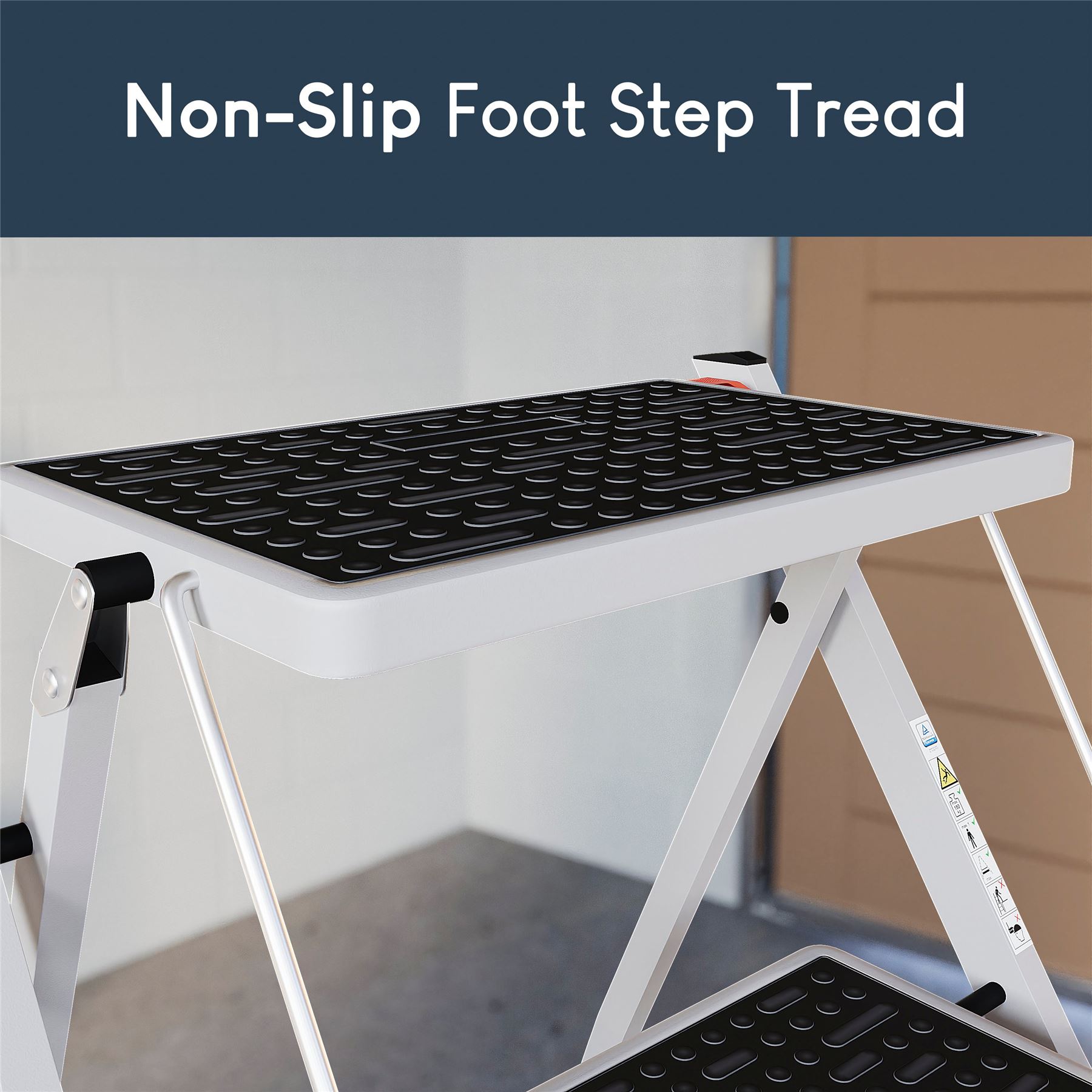 2 3 4 Step Ladder Folding Portable Compact Heavy Duty Iron Anti-Slip Mat Stool - Picture 18 of 69