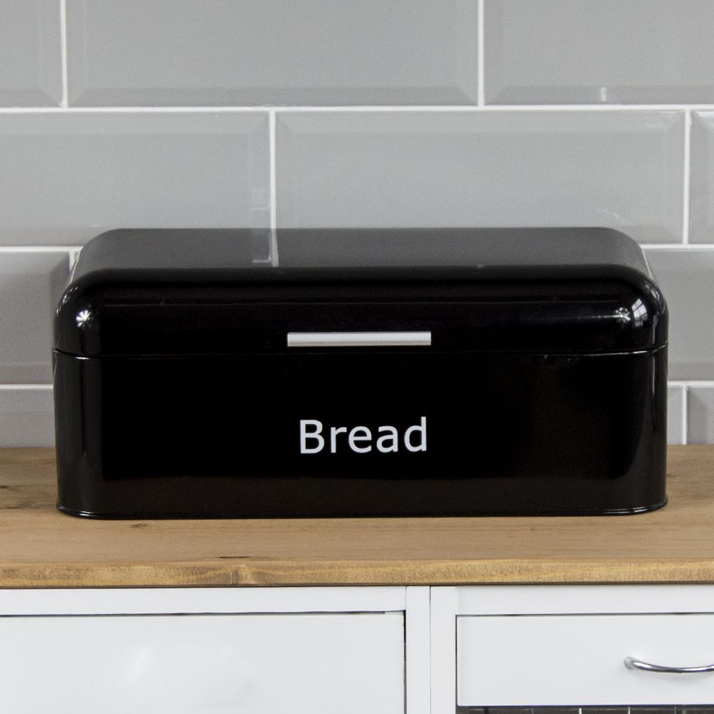 Bread Bin Retro Large Kitchen Food Storage Loaf Curved Bin By Home