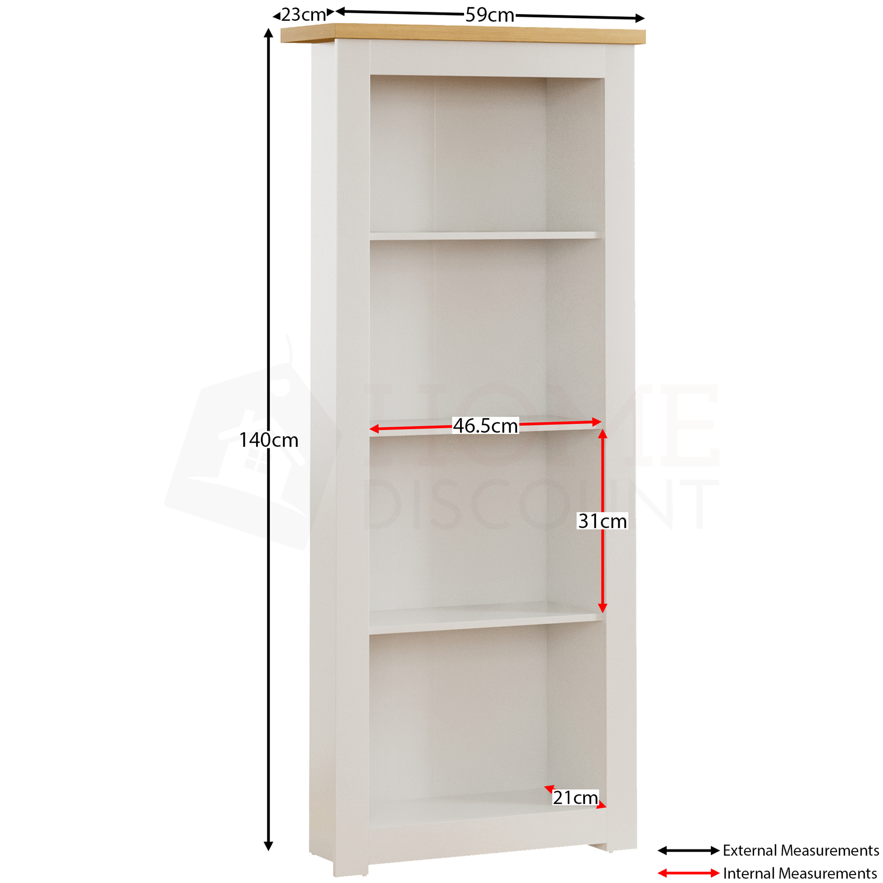 Arlington 3 4 5 Ebenen Bücherregal Vitrinenregal Regal Aufbewahrung Holz Möbel - Bild 10 von 43