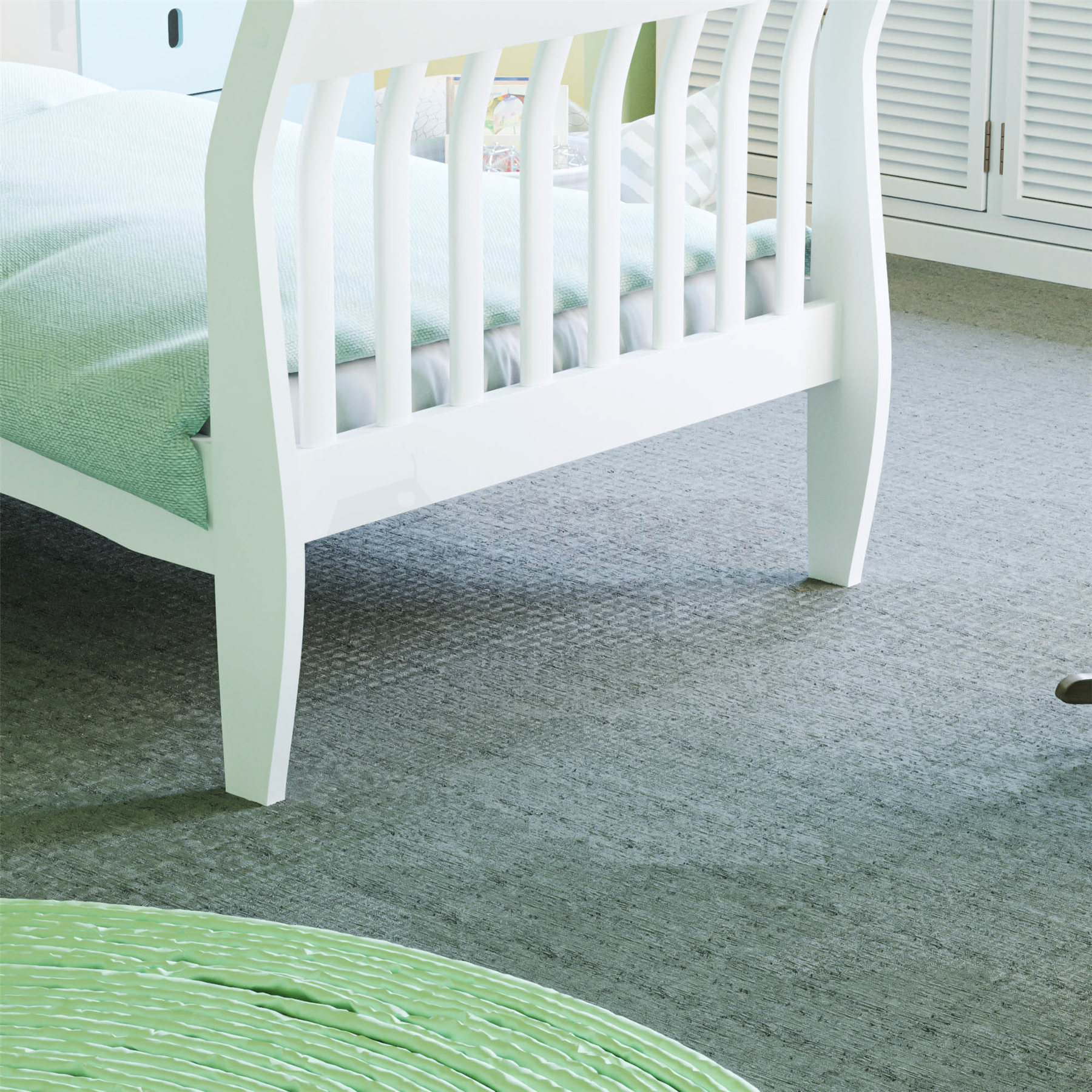 3ft Single Bed White Wooden Bed Frame Memory Foam Mattress Children Kids Bed - Picture 21 of 22