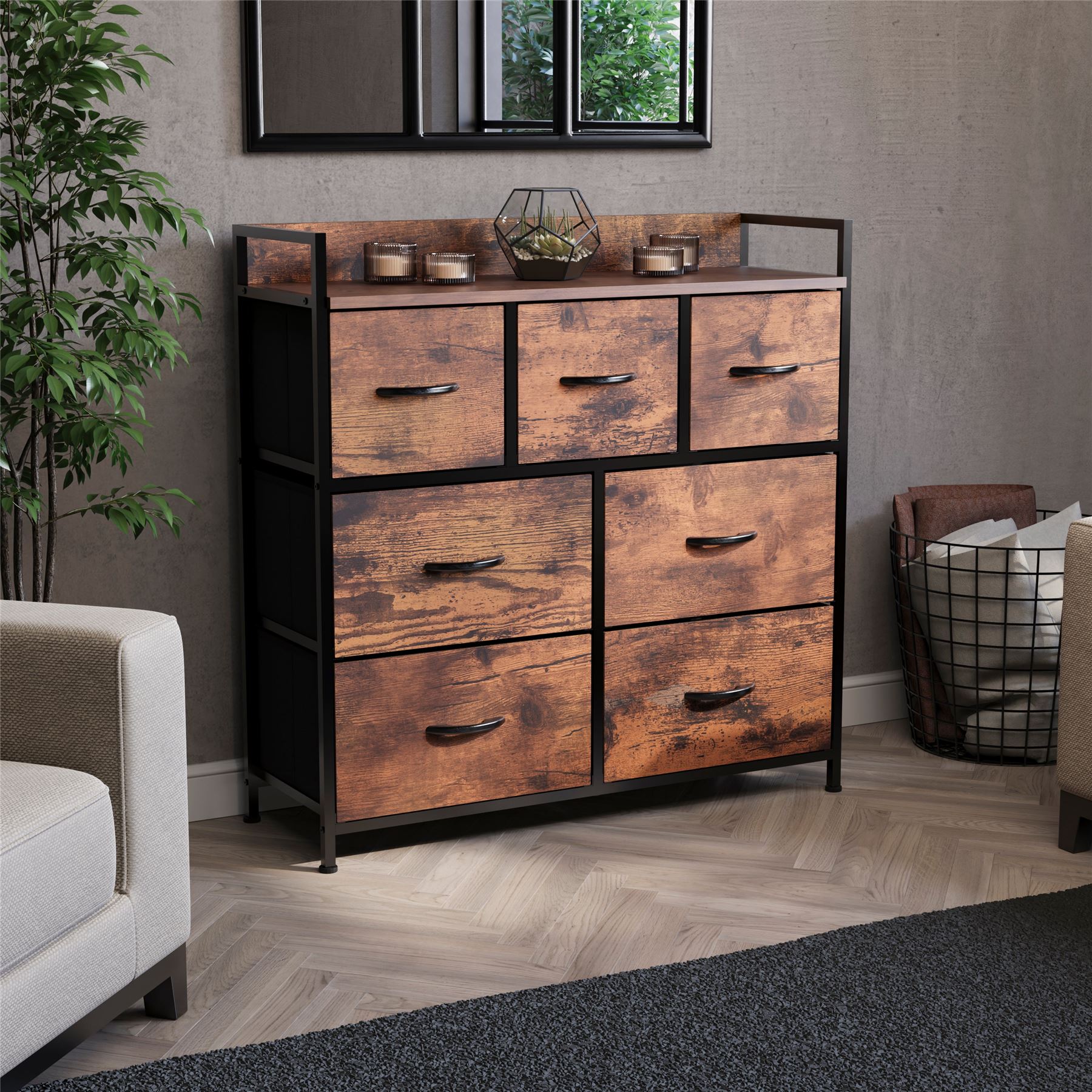 Moderne Stoff Kommode Aufbewahrung Organizer Schlafzimmer Möbel "UKFR" - Bild 40 von 65