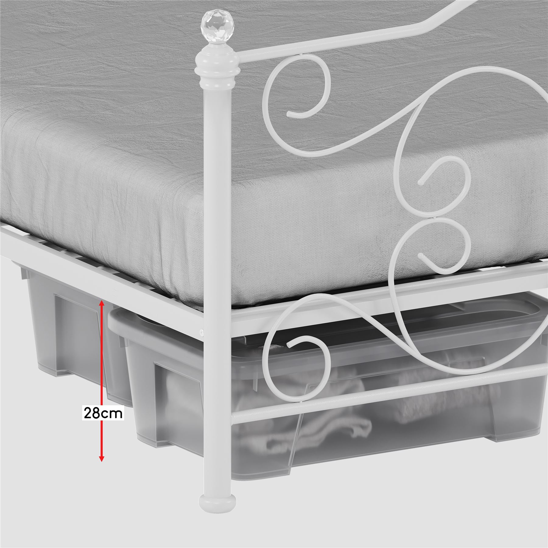 Metal Bed Single Double King Size Slat Base Headboard Set Bedroom Furniture - Picture 109 of 187
