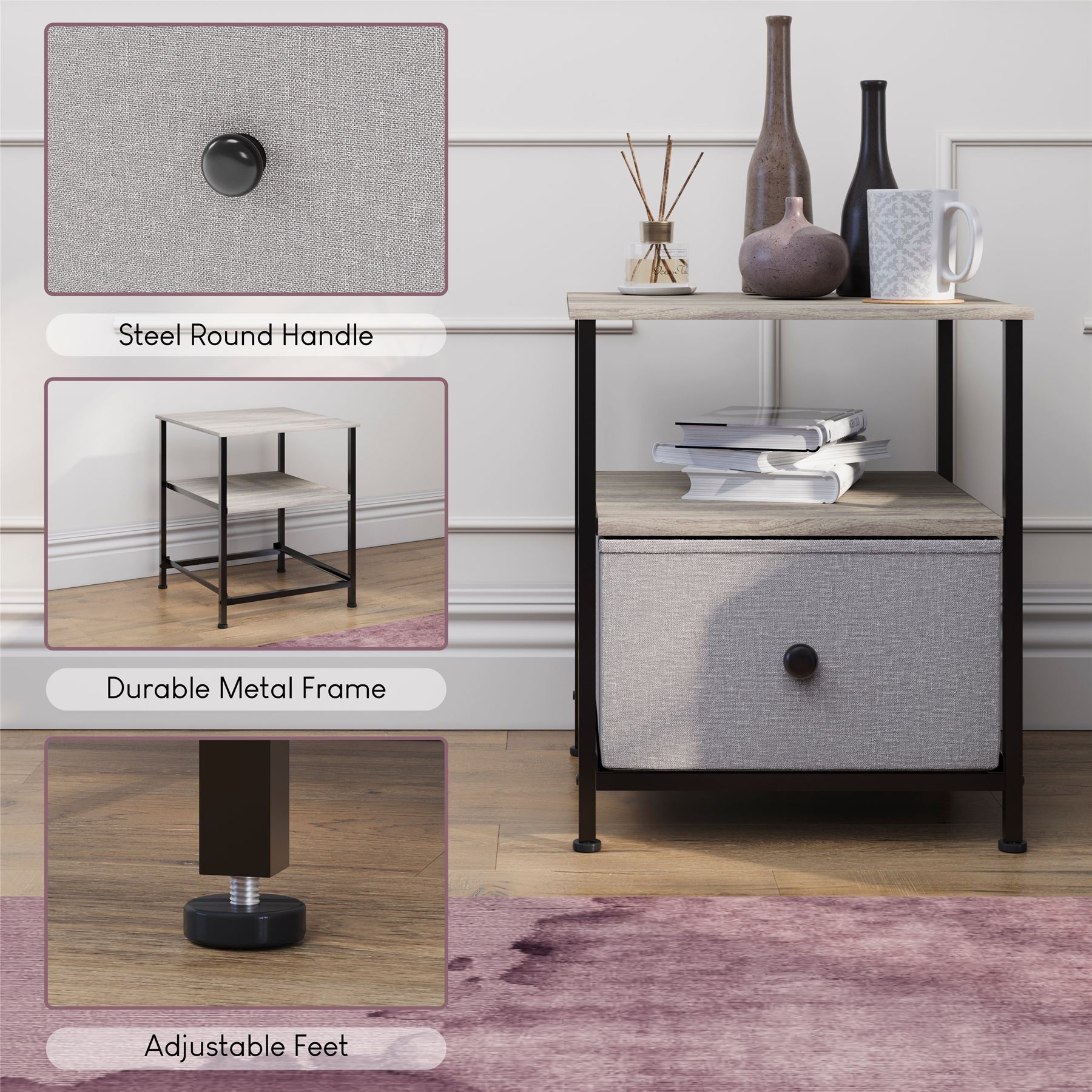 Vida Designs Stoff Kommode Aufbewahrungsschrank Schlafzimmer Flur 'UKFR' - Bild 5 von 193