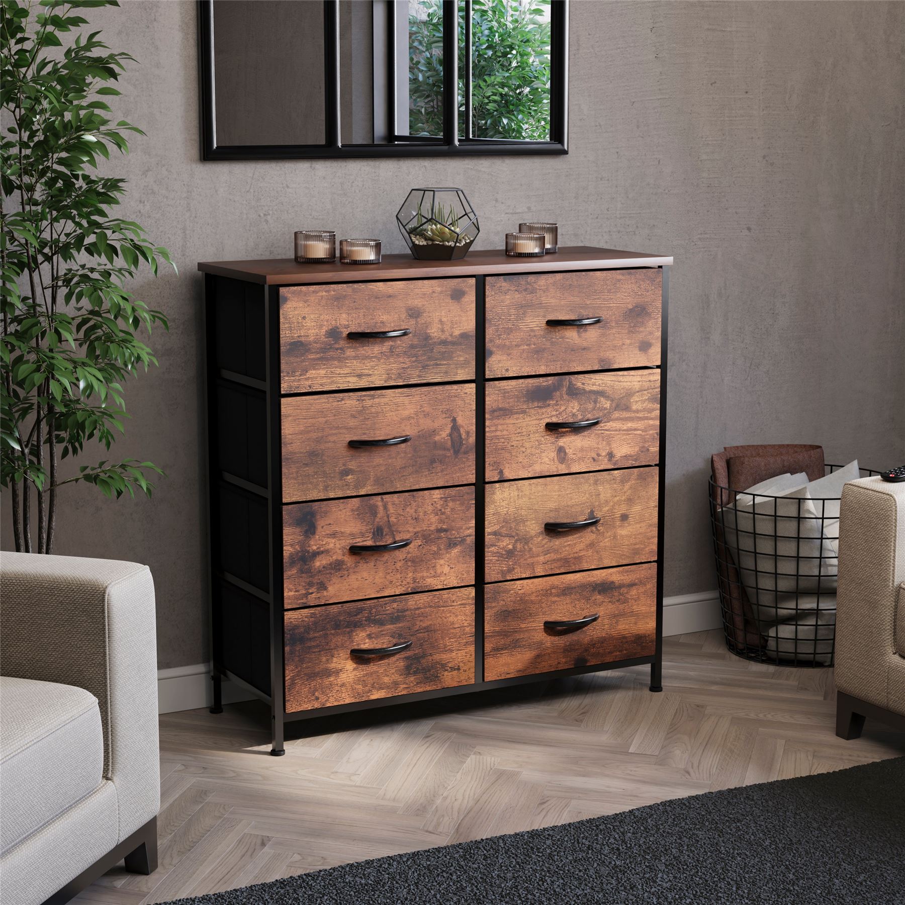 Moderne Stoff Kommode Aufbewahrung Organizer Schlafzimmer Möbel "UKFR" - Bild 49 von 65