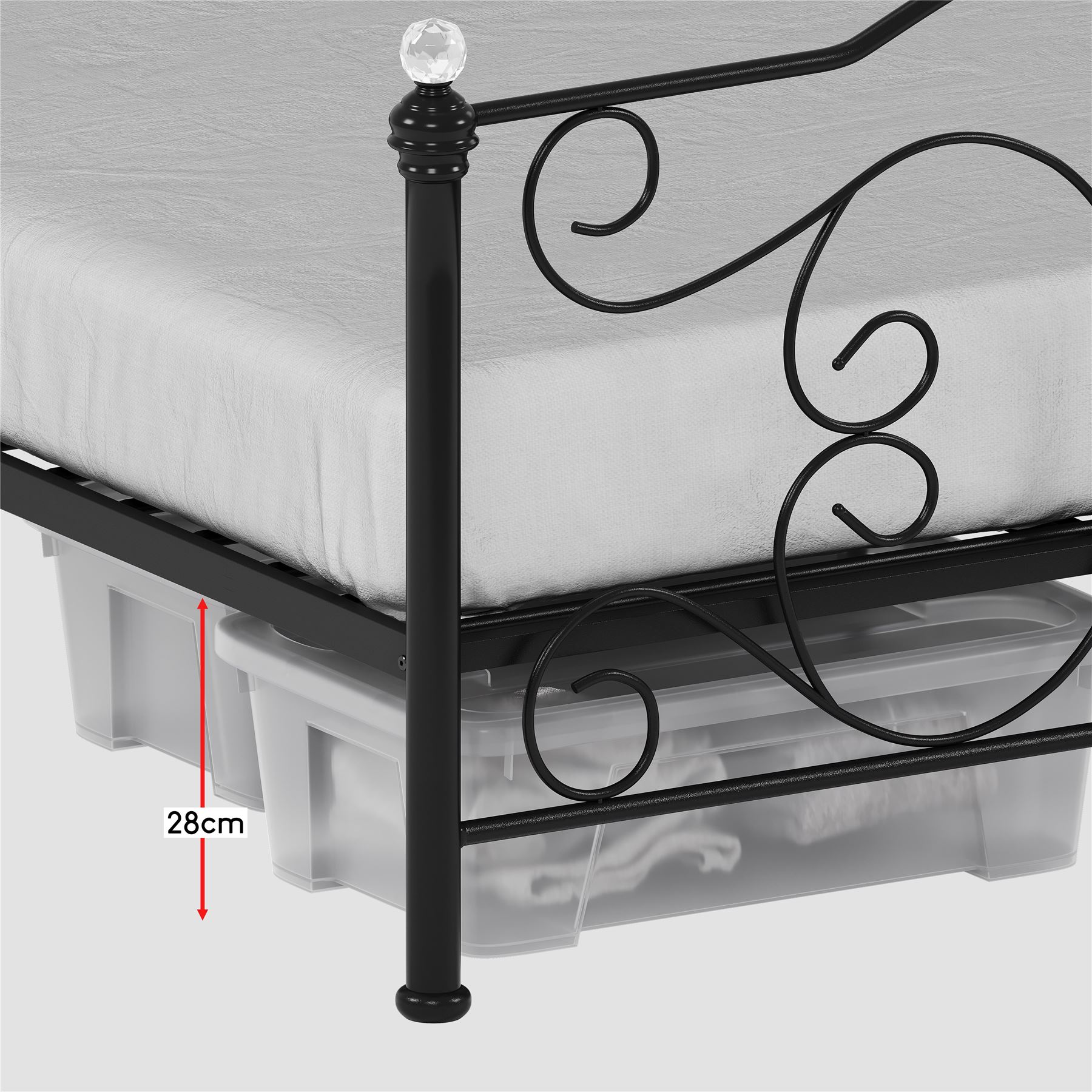 Metal Bed Single Double King Size Slat Base Headboard Set Bedroom Furniture - Picture 85 of 187