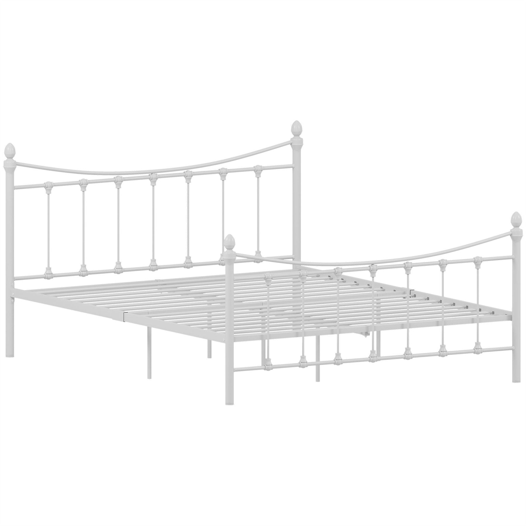 Metal Bed Single Double King Size Slat Base Headboard Set Bedroom Furniture - Picture 148 of 187