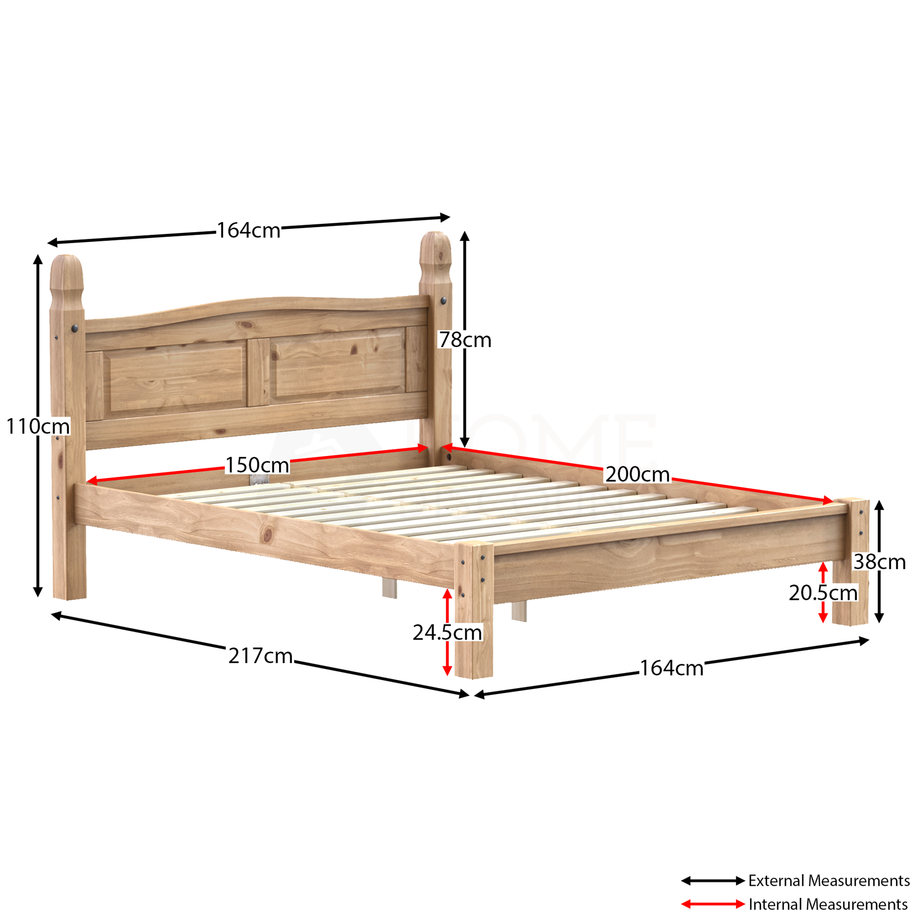Corona Chest of Drawers Wardrobe Bed Mexican Solid Waxed Pine Bedroom Furniture - Picture 64 of 129
