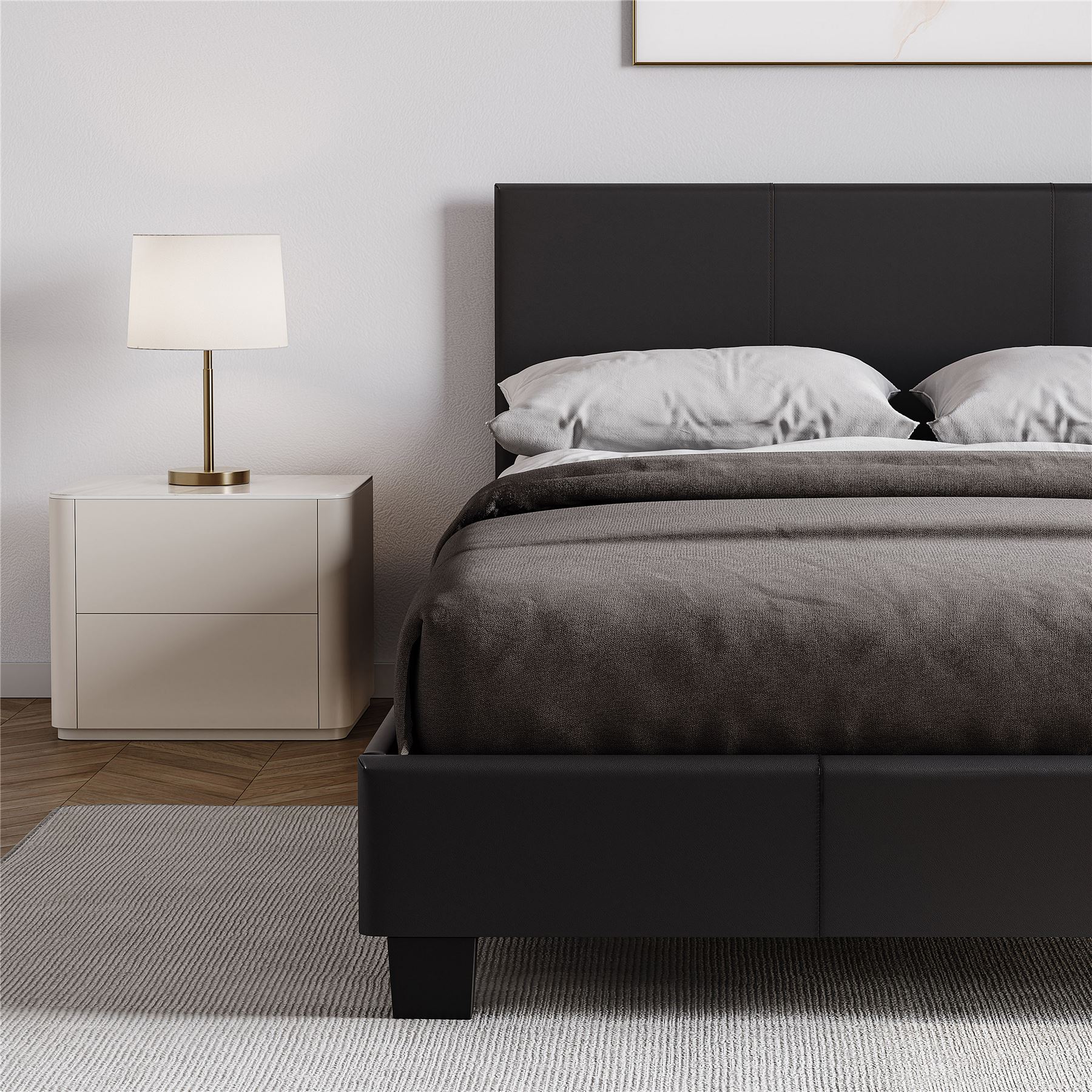 Ottoman Storage Bed Gas Lift Double King Size Leather Bed Slatted Base Headboard - Picture 111 of 137