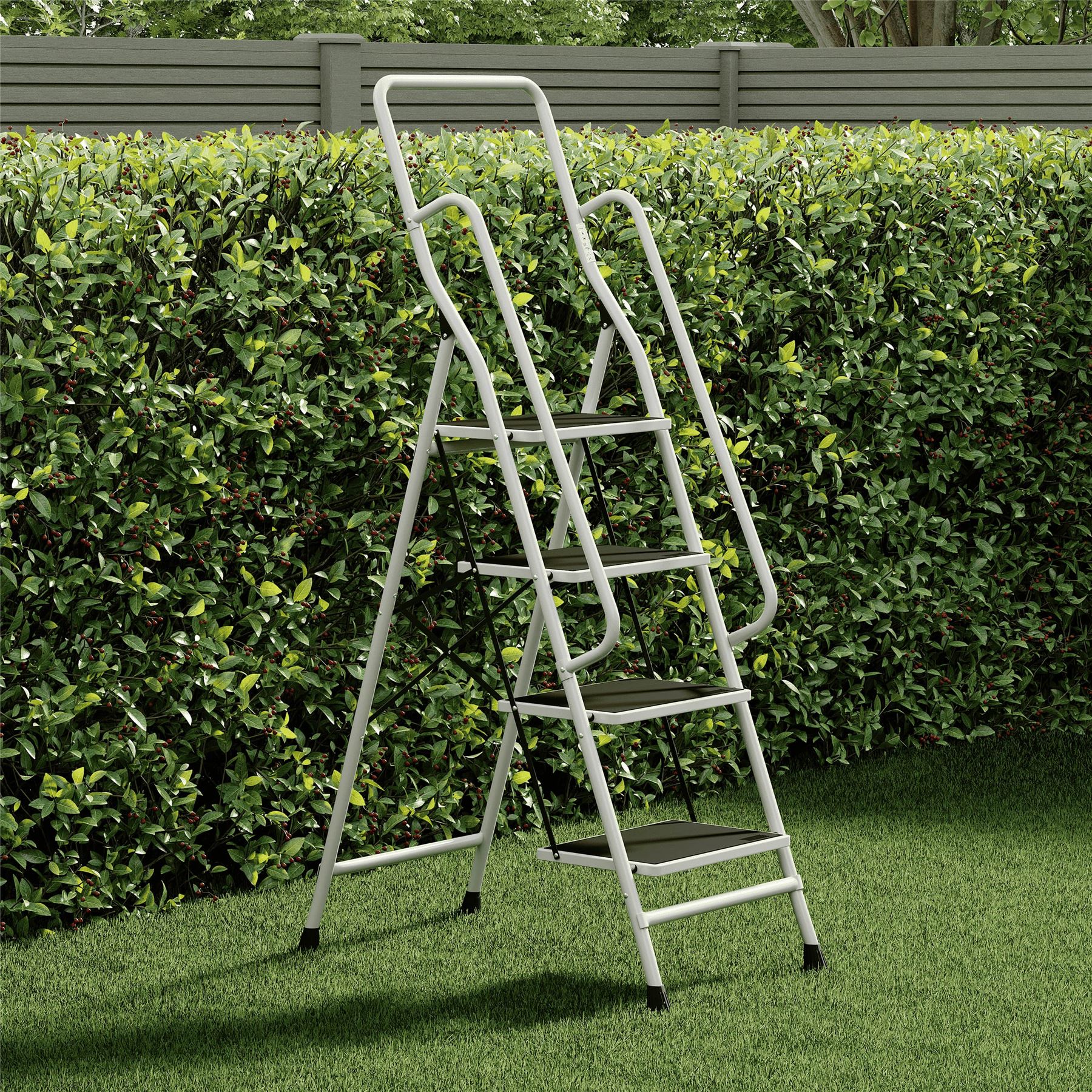 2 3 4 Step Ladder Folding Portable Compact Heavy Duty Iron Anti-Slip Mat Stool - Picture 68 of 69