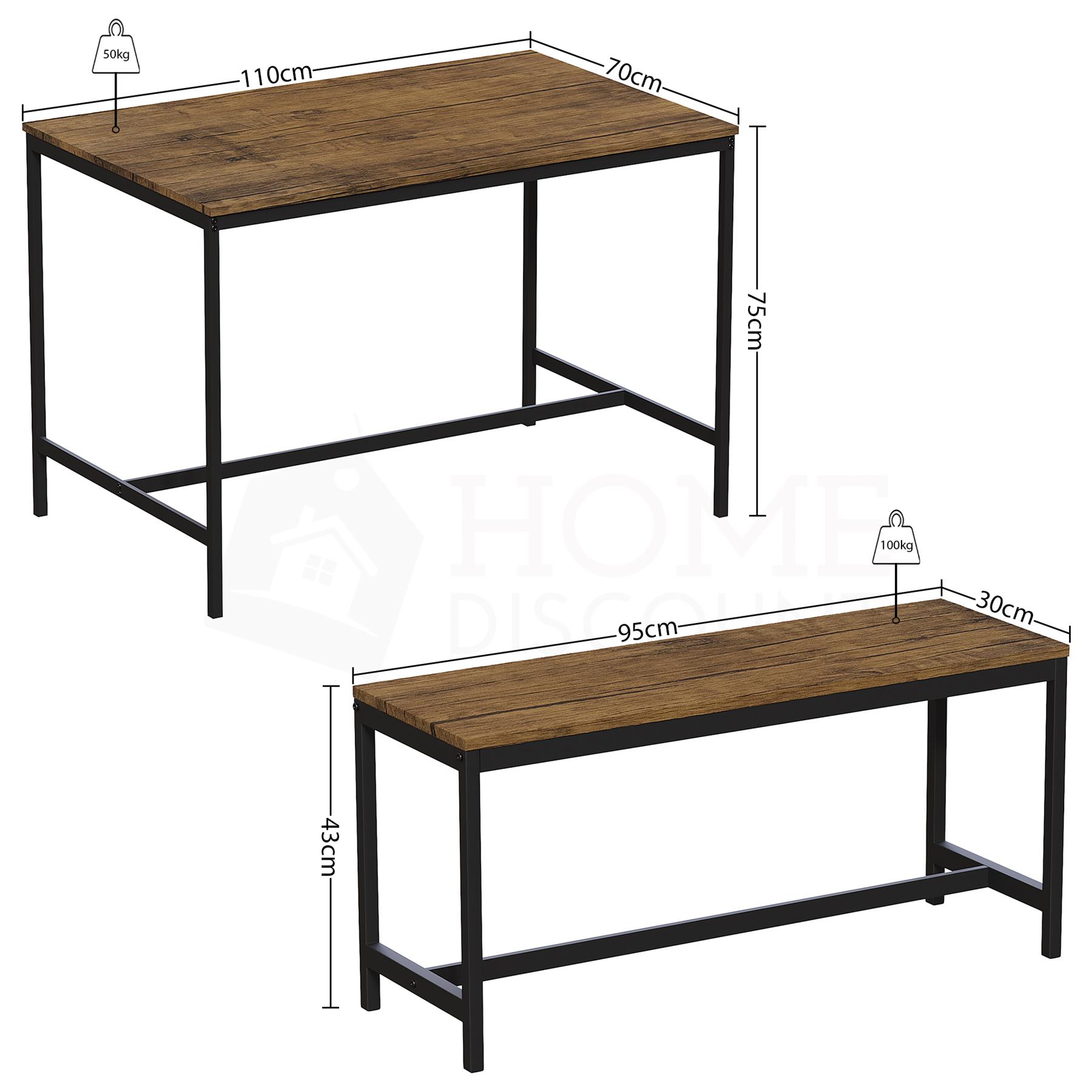 Vida Designs Dining Table Chairs Bar Stool Bench Set Kitchen Dining Furniture - Picture 5 of 23