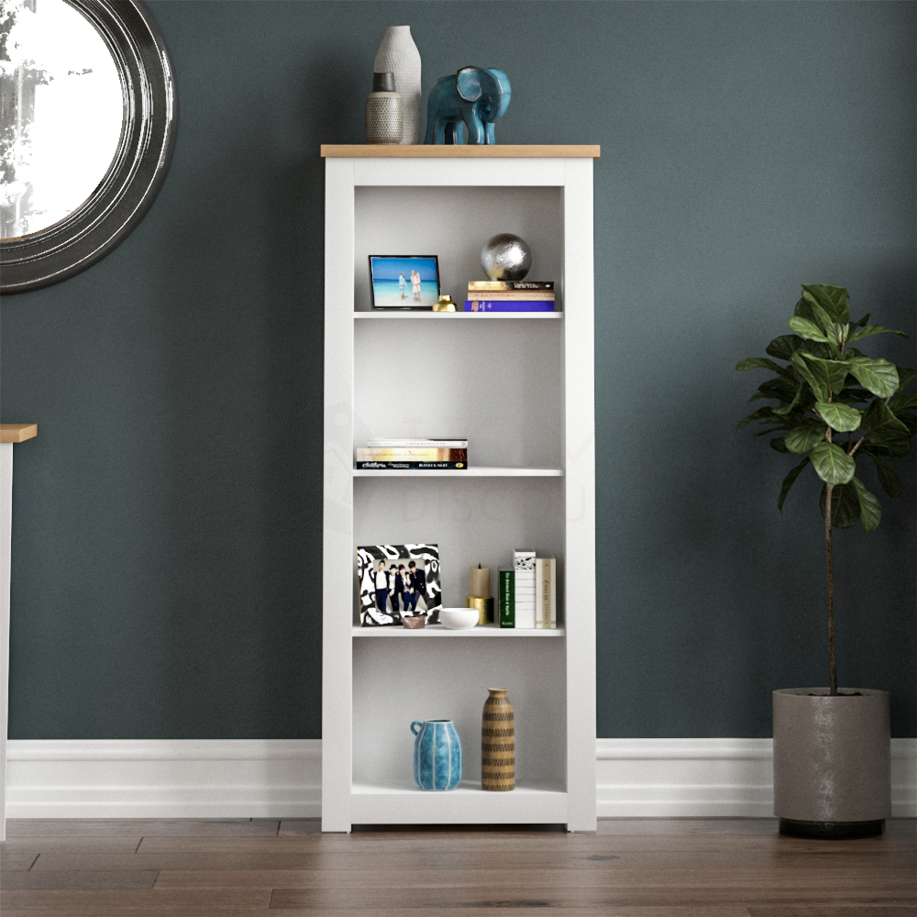 Arlington 3 4 5 Ebenen Bücherregal Vitrinenregal Regal Aufbewahrung Holz Möbel - Bild 11 von 43