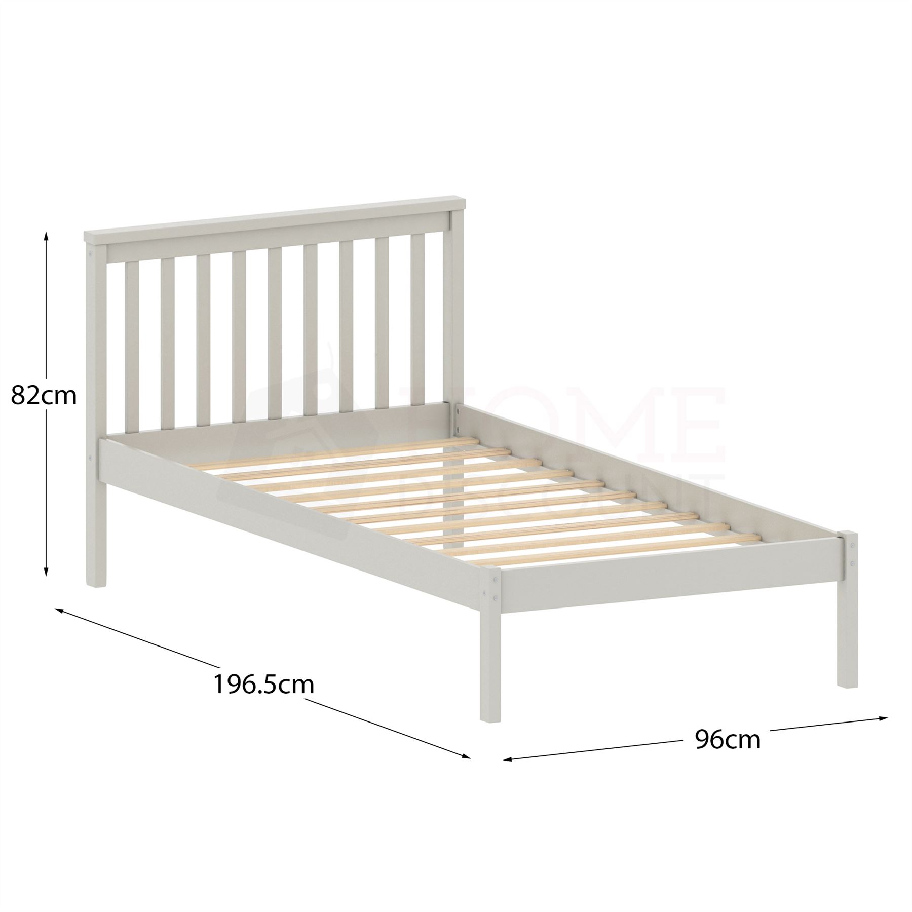 white pine single bed frame