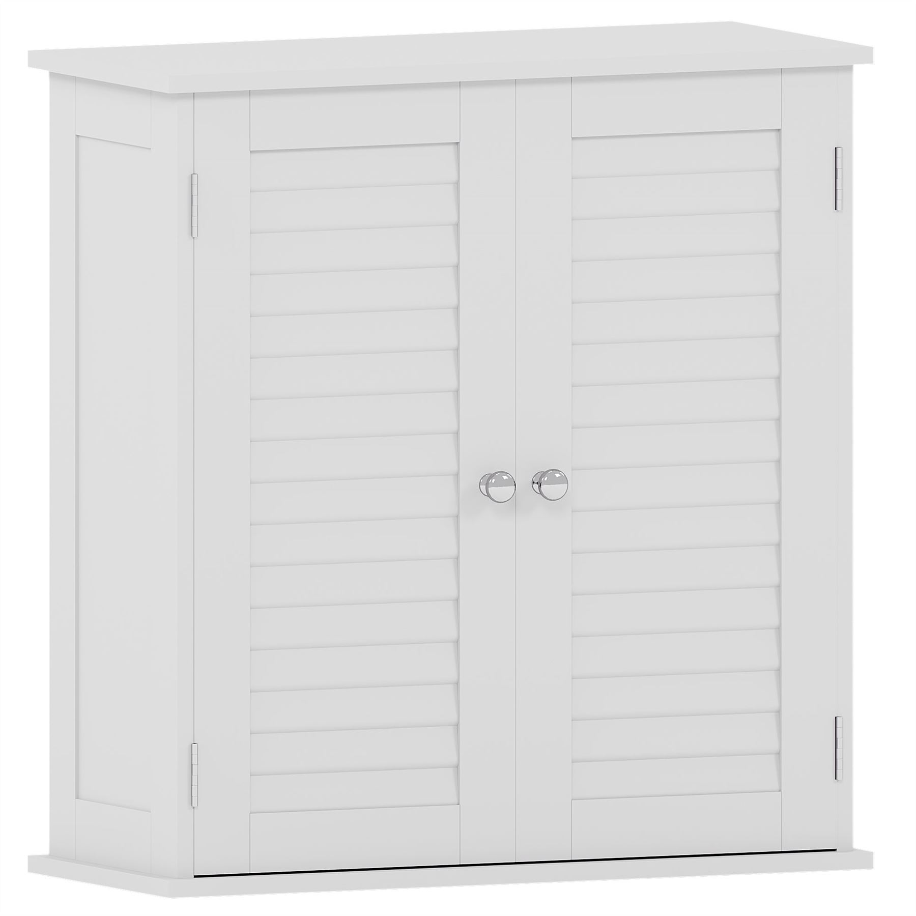 Wall Mounted Cabinet Bathroom White Single Double Door Vanity Storage Cupboard - Picture 10 of 113