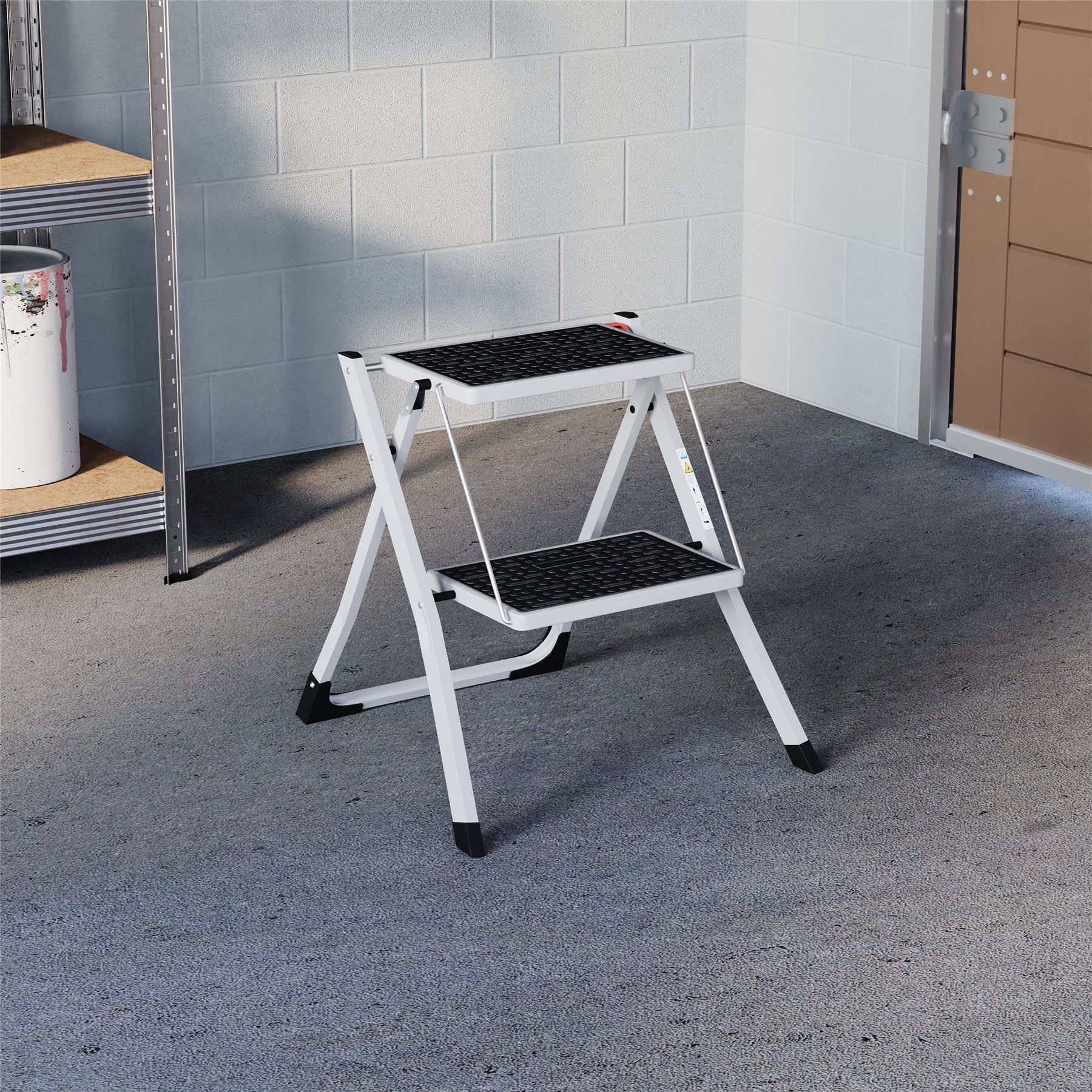 2 3 4 Step Ladder Folding Portable Compact Heavy Duty Iron Anti-Slip Mat Stool - Picture 16 of 69