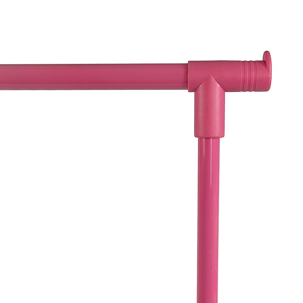 Porta Indumenti Singolo Doppio Argento o Rosa Regolabile Portatile Appendiabiti Binario Stand - Foto 19 di 34