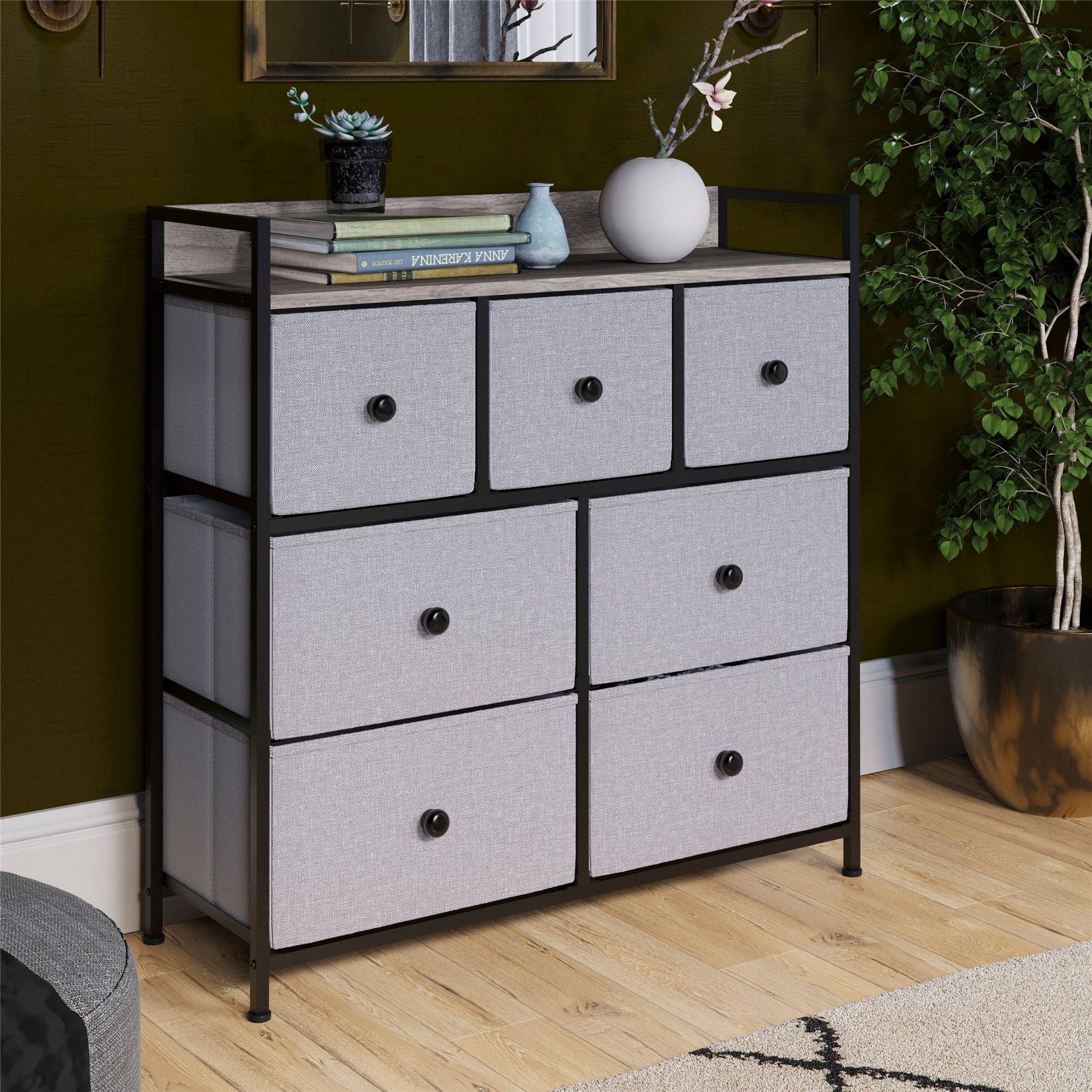 Vida Designs Stoff Kommode Aufbewahrungsschrank Schlafzimmer Flur 'UKFR' - Bild 122 von 193