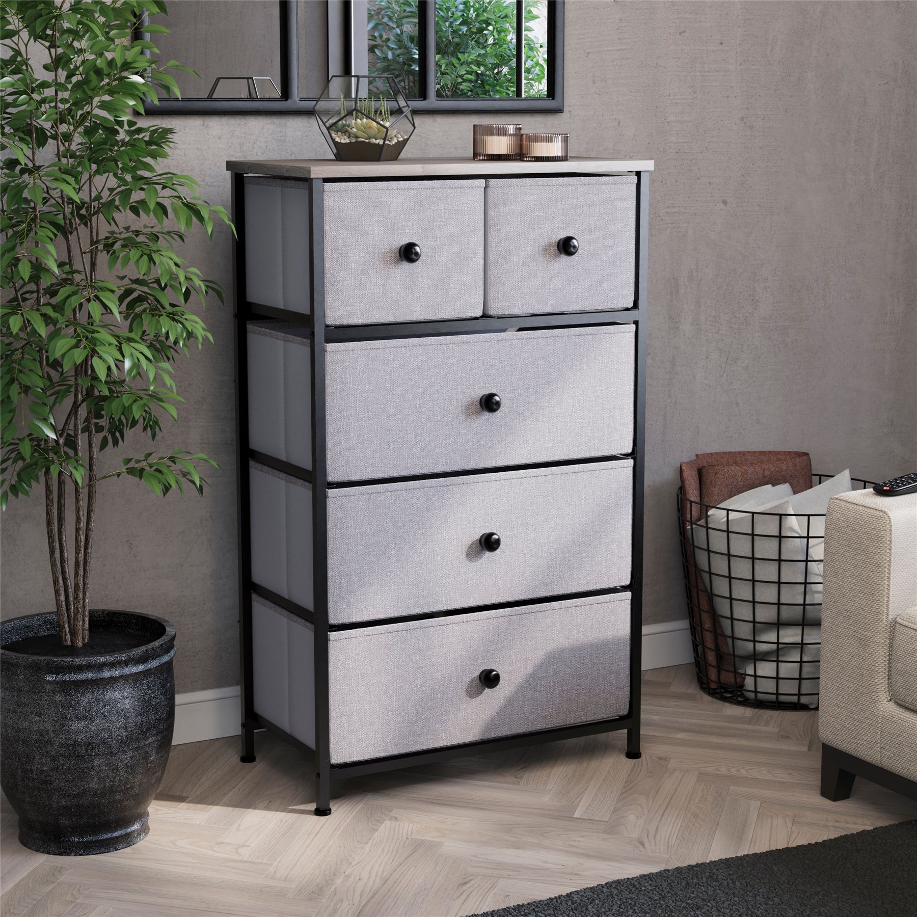 Vida Designs Stoff Kommode Aufbewahrungsschrank Schlafzimmer Flur 'UKFR' - Bild 58 von 193