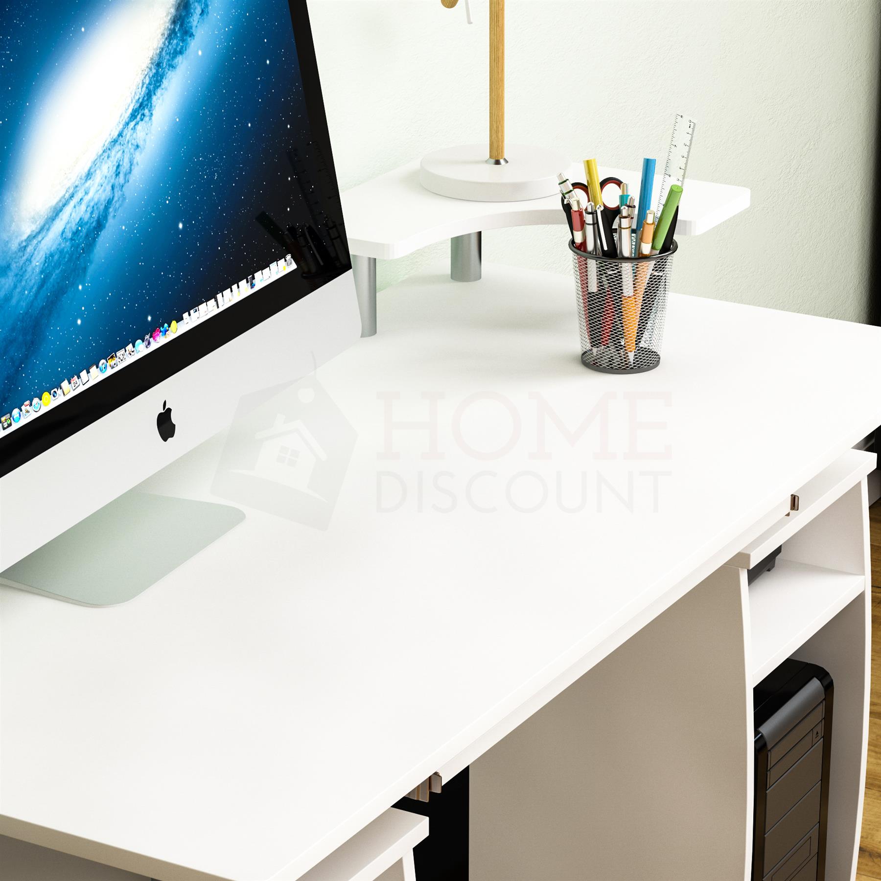Otley Computer Desk 2 3 Drawer Laptop PC Table Keyboard Home Office Workstation - Picture 8 of 21