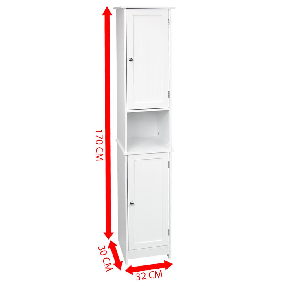 Bathroom Single Double Door Wall Mounted Tallboy Cupboard Wood