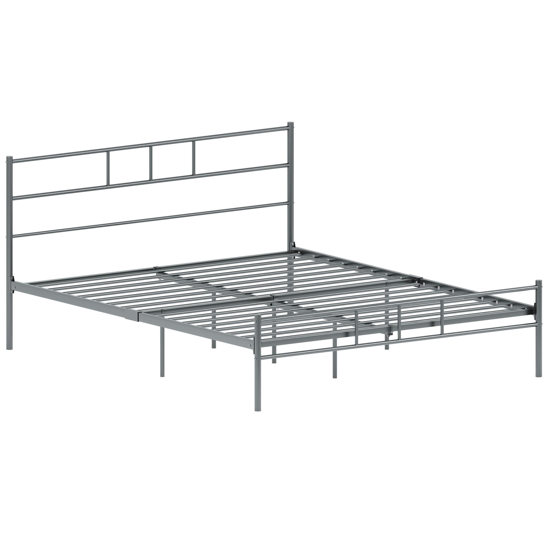 Metal Bed Single Double King Size Slat Base Headboard Set Bedroom Furniture - Picture 34 of 187