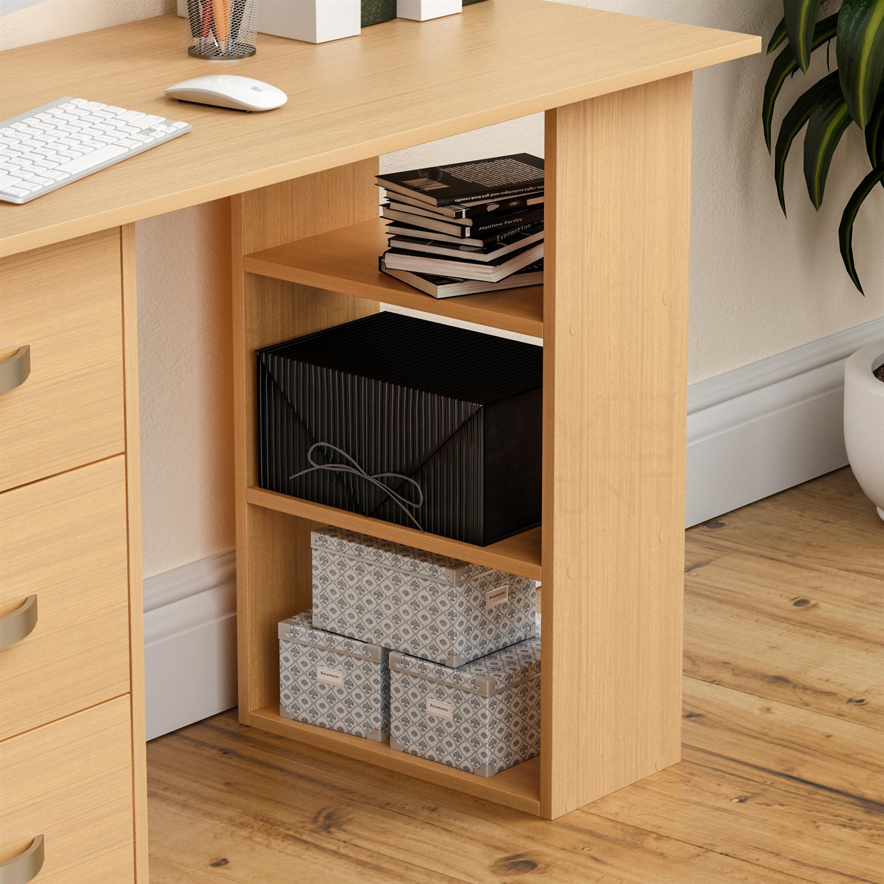 Mason Computer Desk 3 Drawer 3 Shelf Laptop PC Table Home Office