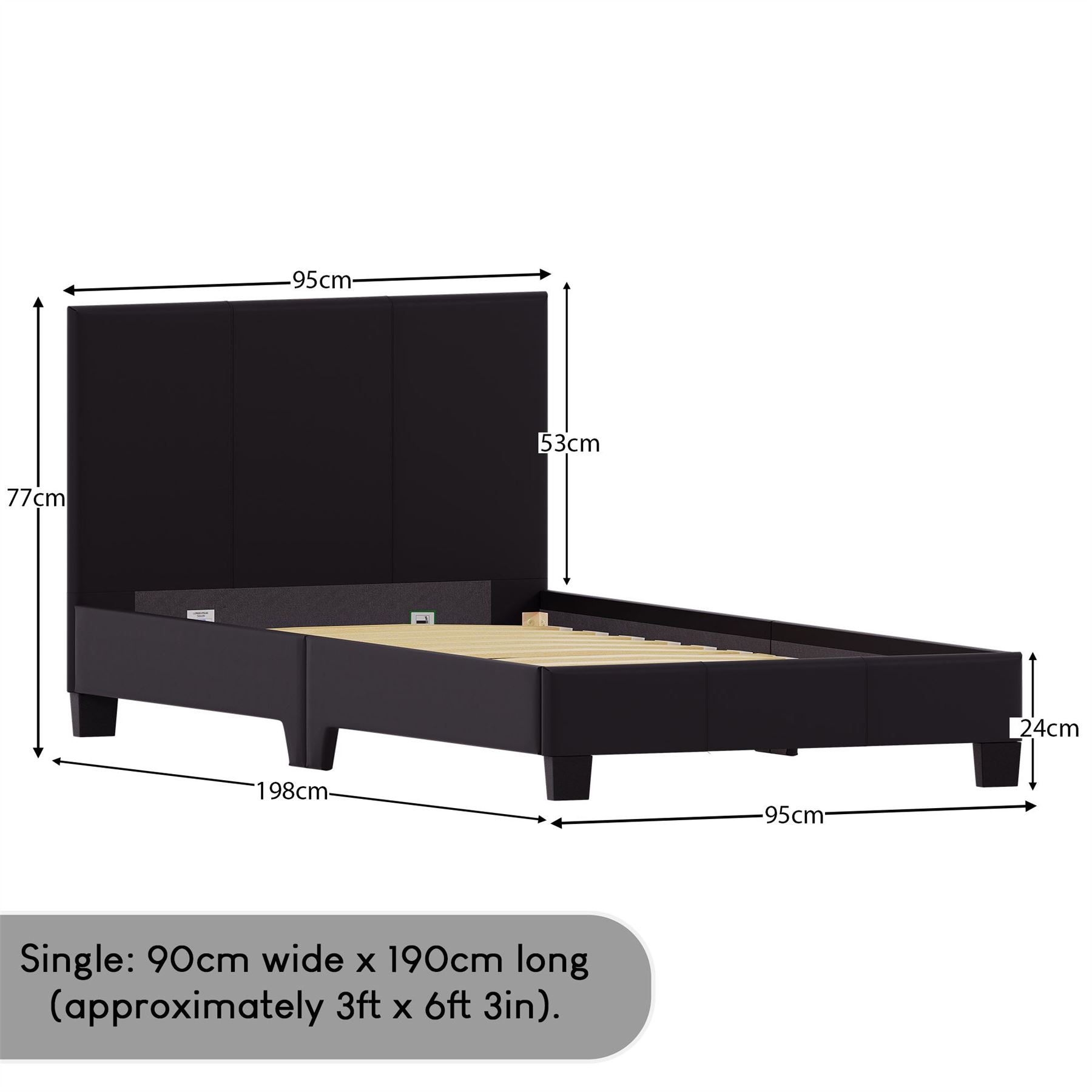 Ottoman Storage Bed Gas Lift Double King Size Leather Bed Slatted Base Headboard - Picture 72 of 137