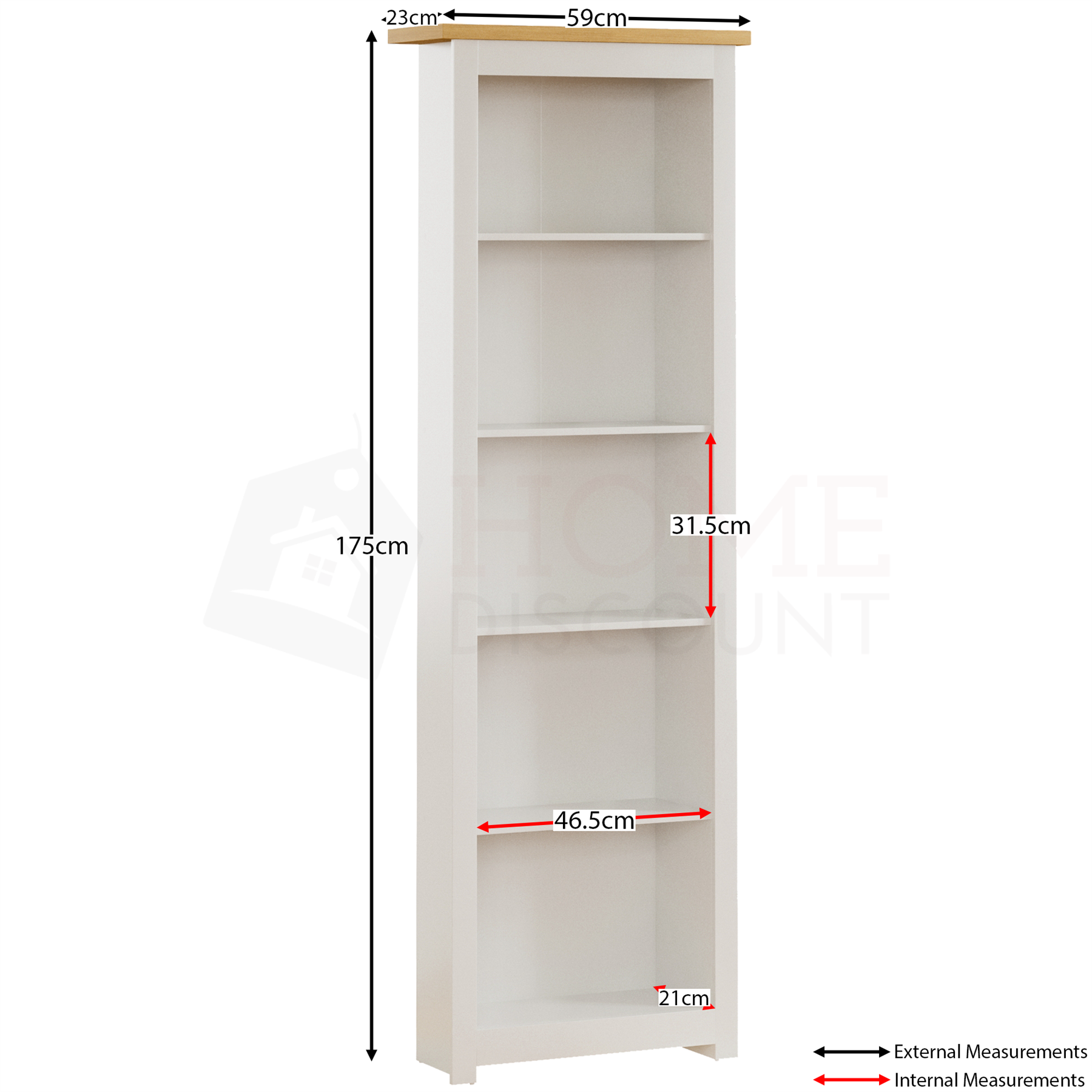 Arlington 3 4 5 Ebenen Bücherregal Vitrinenregal Regal Aufbewahrung Holz Möbel - Bild 17 von 43