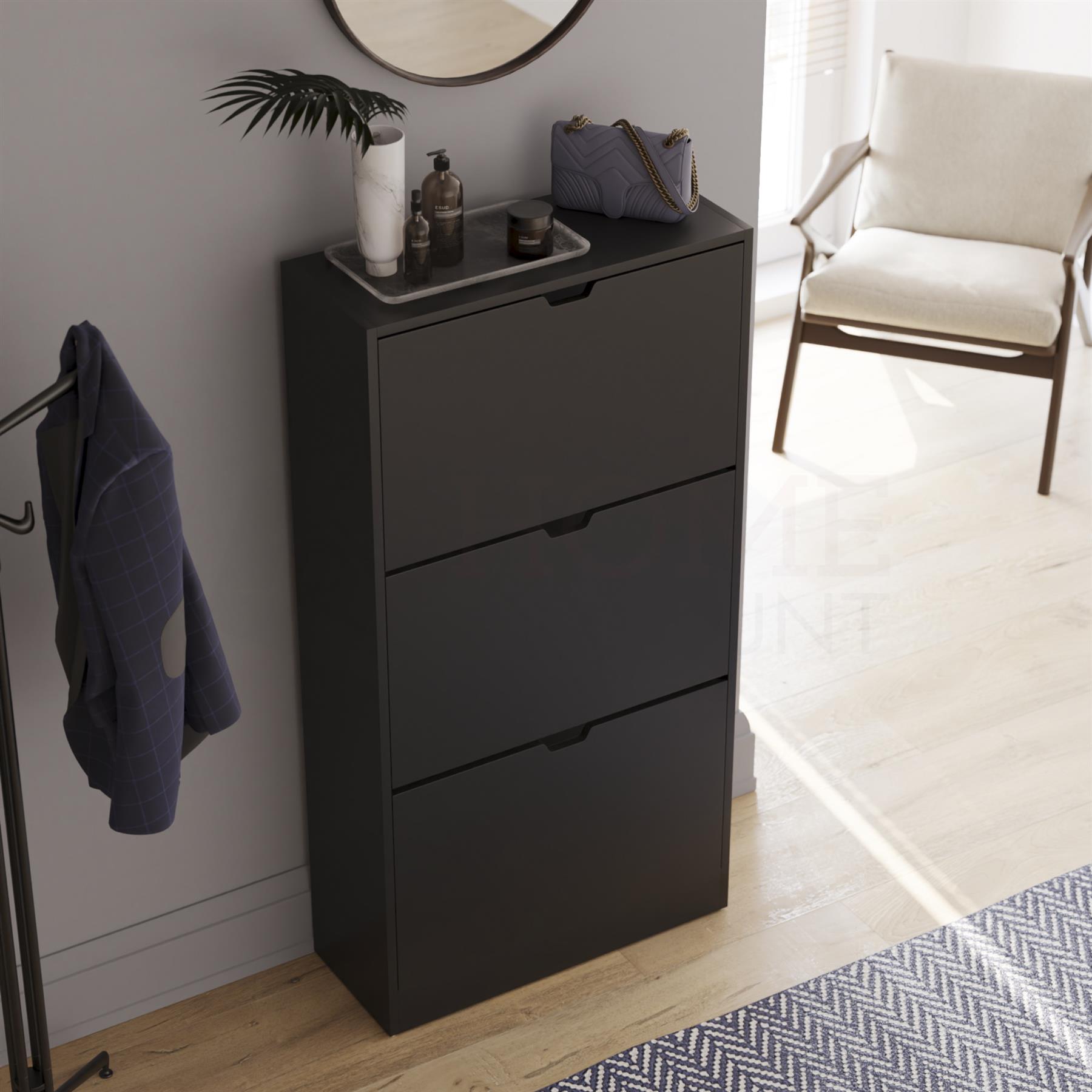 Shoe Rack Shoes Storage Cabinet Wooden Cupboard 2 3 Drawer Organiser 100% FSC - Picture 52 of 61