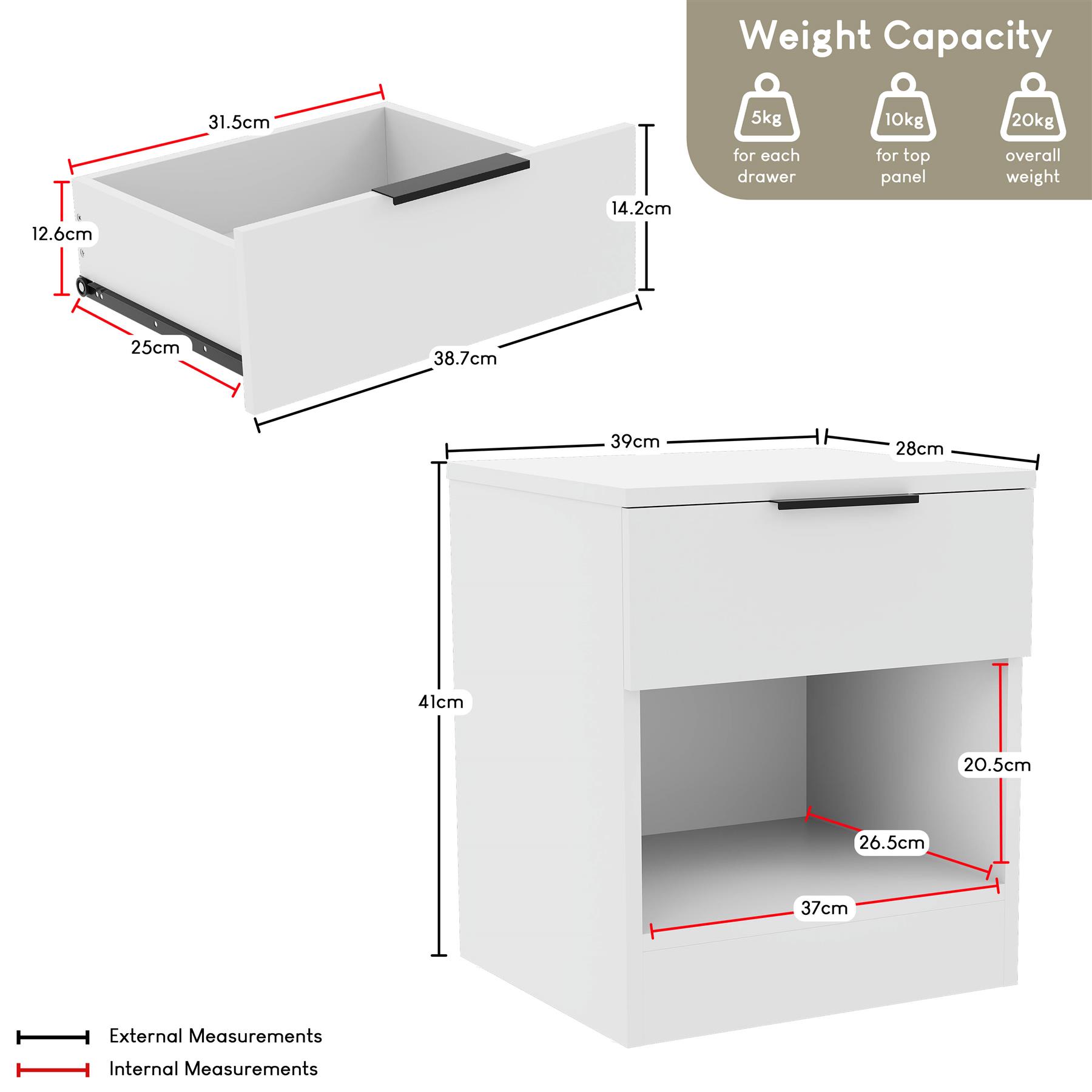 Modern Style Bedroom Chest of Drawers Large Mirrored Wardrobes Furniture Storage - Produktbild 1
