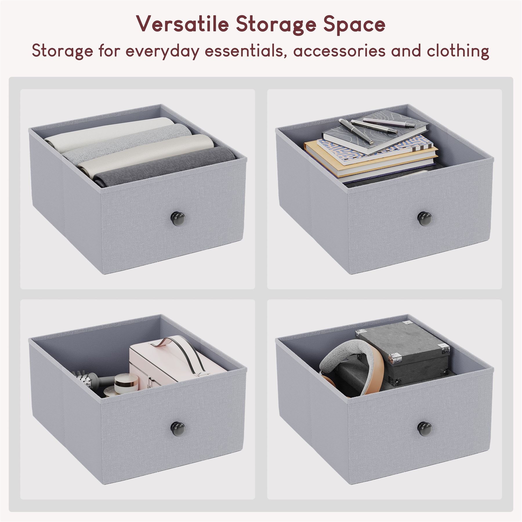 Vida Designs Modern Chest of Drawers 5 Drawer Fabric 'UKFR' Storage Bedroom - Picture 7 of 26