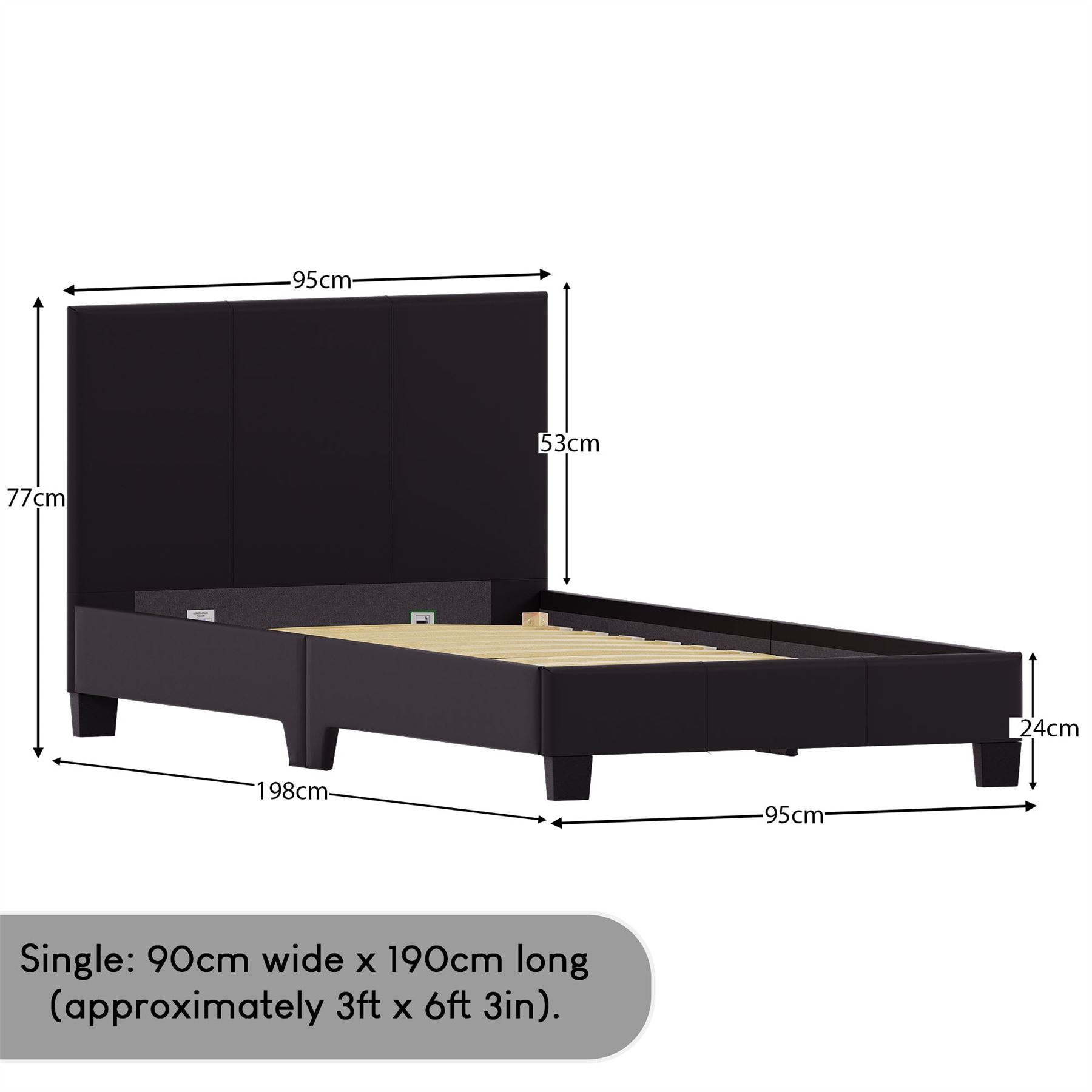 Ottoman Storage Bed Gas Lift Double King Size Leather Bed Slatted Base Headboard - Picture 80 of 137