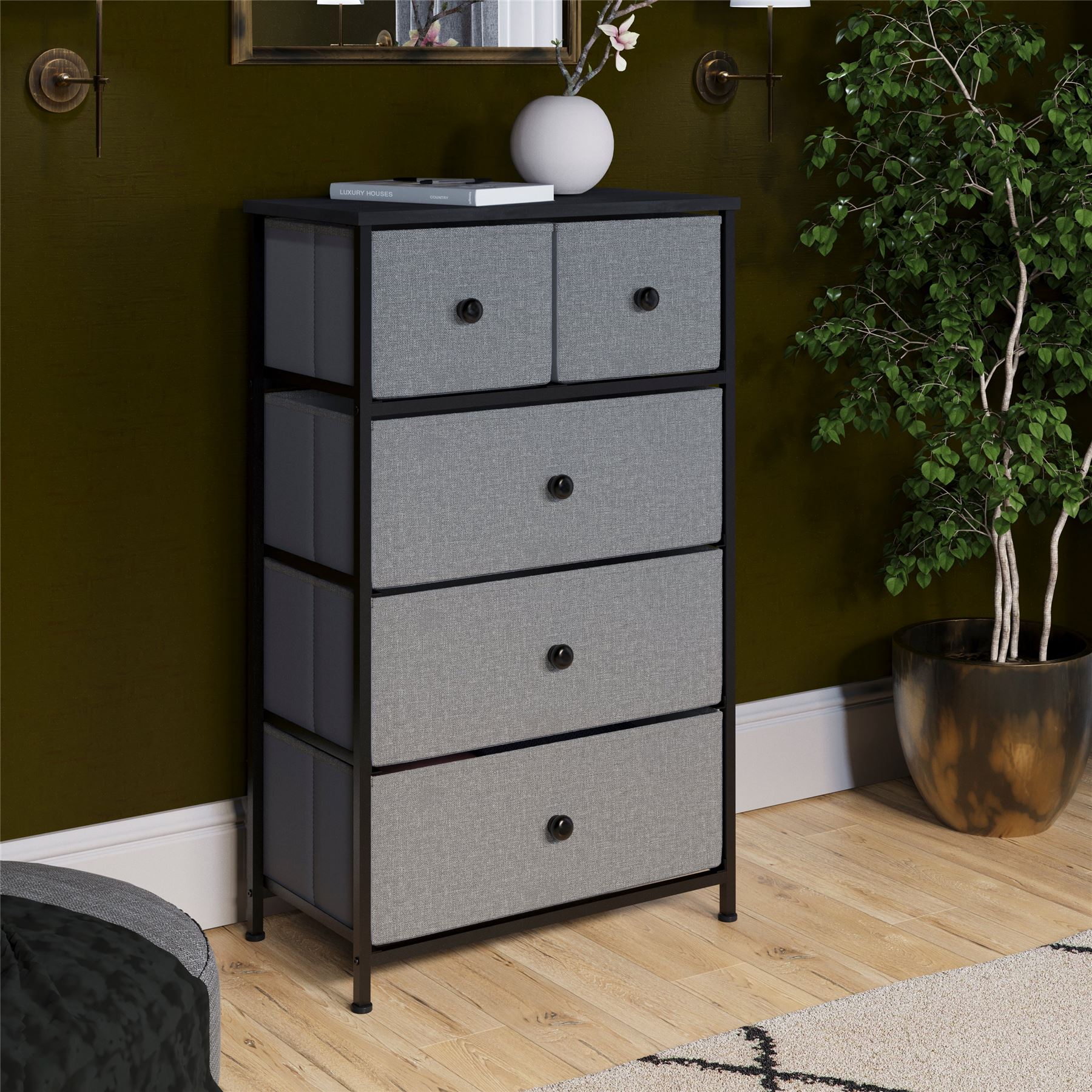 Vida Designs Stoff Kommode Aufbewahrungsschrank Schlafzimmer Flur 'UKFR' - Bild 74 von 193