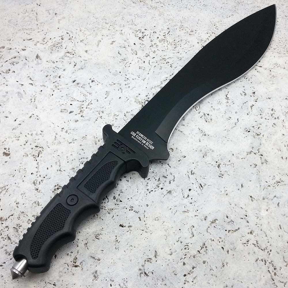 SURVIVOR 15” WICKED CURVE Fixed Blade COMBAT Hunting Knife MACHETE