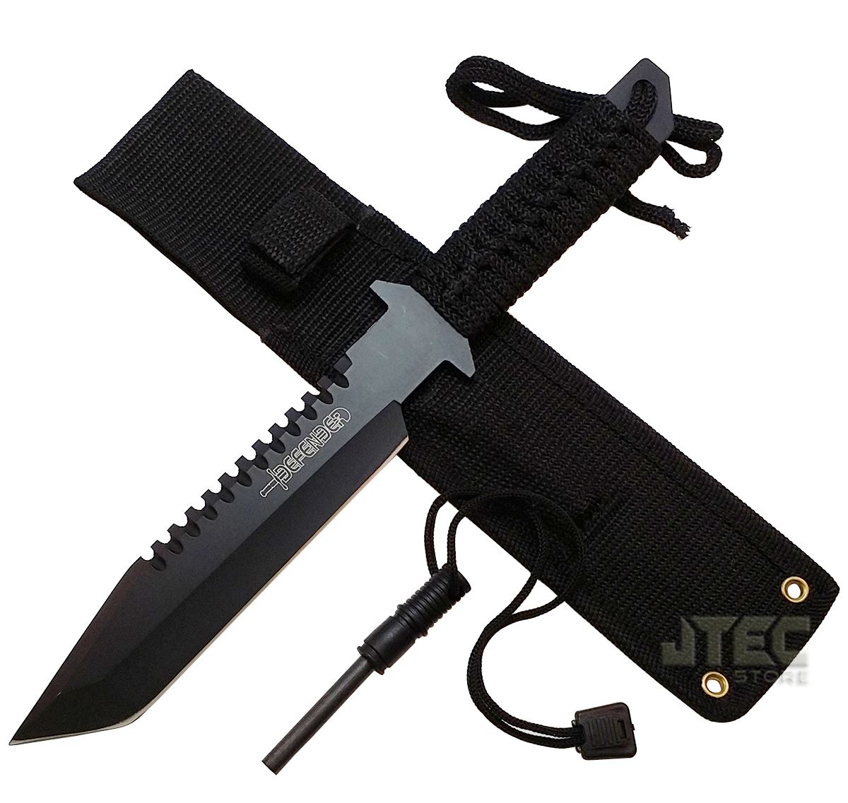 7" Hunting Tactical Combat Camping Survival Knife w/ Fire Starter ... 7" Hunting Tactical Combat Camping Survival Knife w/ Fire Starter ...