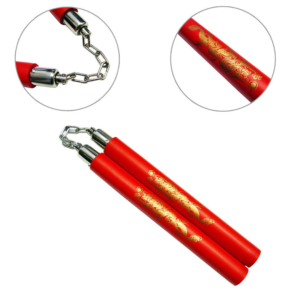 Golden Dragon Padded Foam Practice Nunchucks Toy Nunchaku BR68 eBay