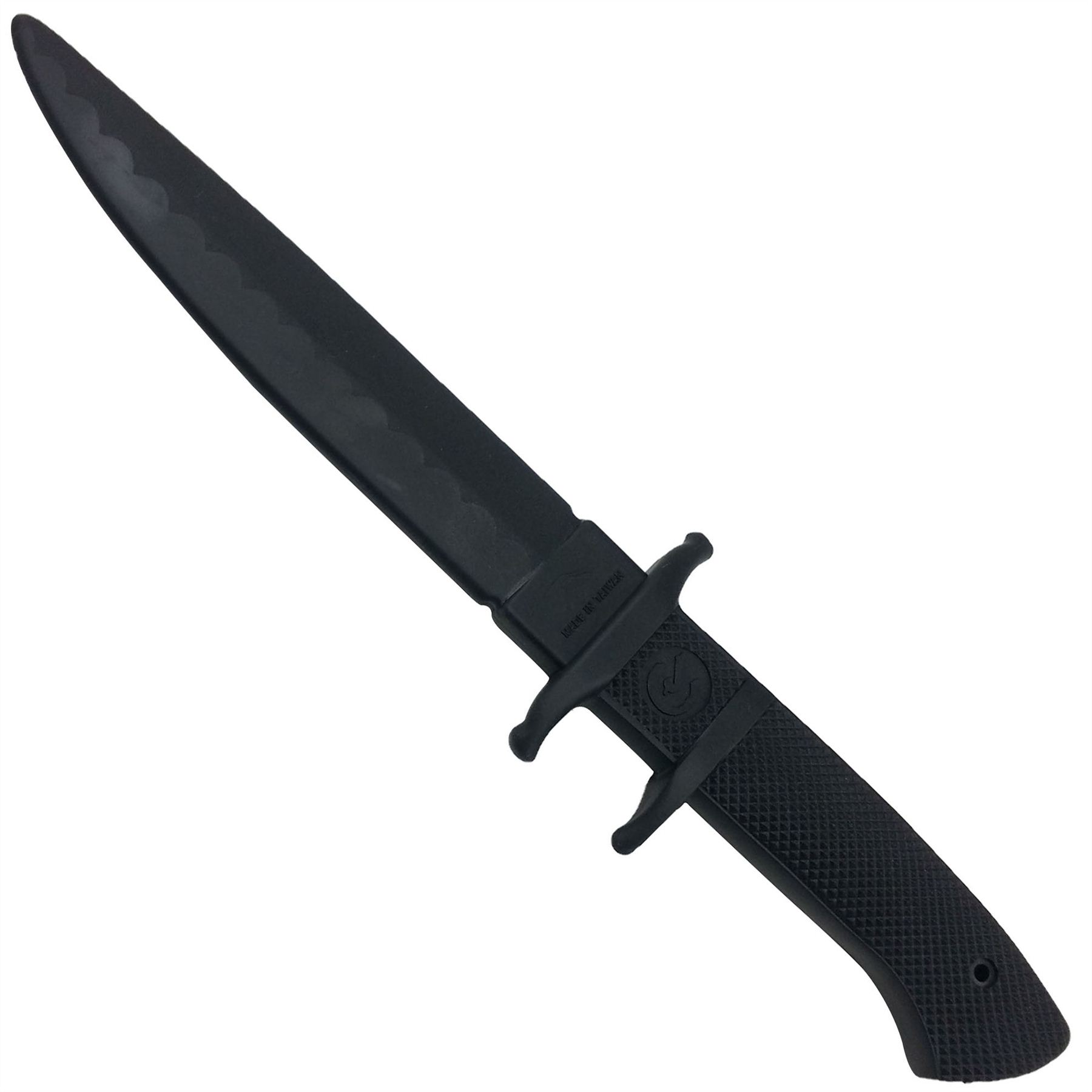 2pc 11.5" Black Classic Rubber Training Practice Fake Knife