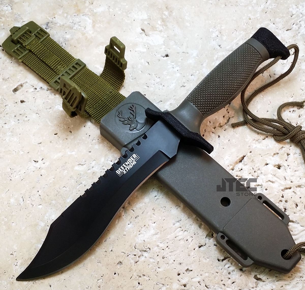 12" Tactical BOWIE SURVIVAL HUNTING KNIFE Military Combat Fixed Blade
